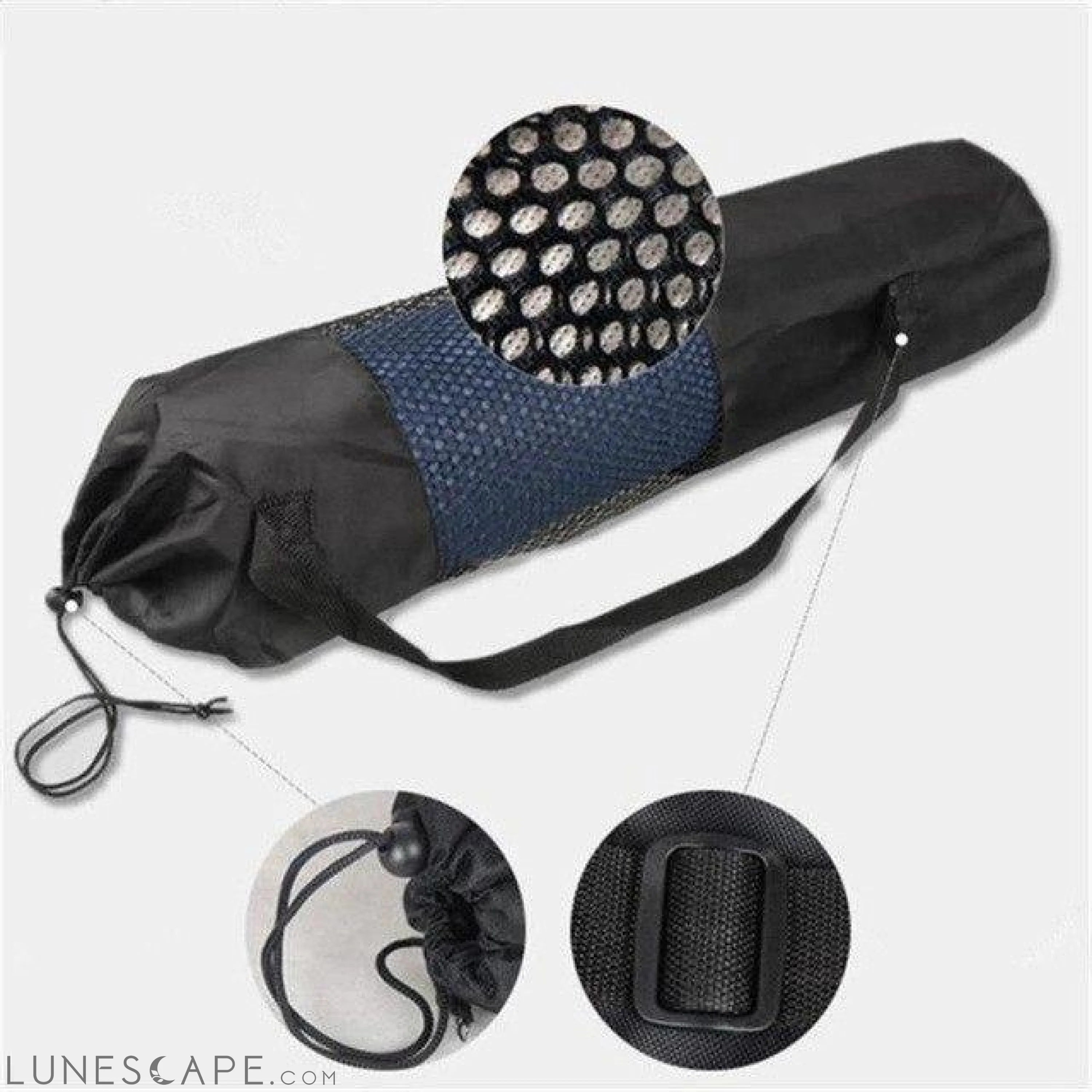 Black Outdoor Yoga Mat Roller storage Bag LUNESCAPE