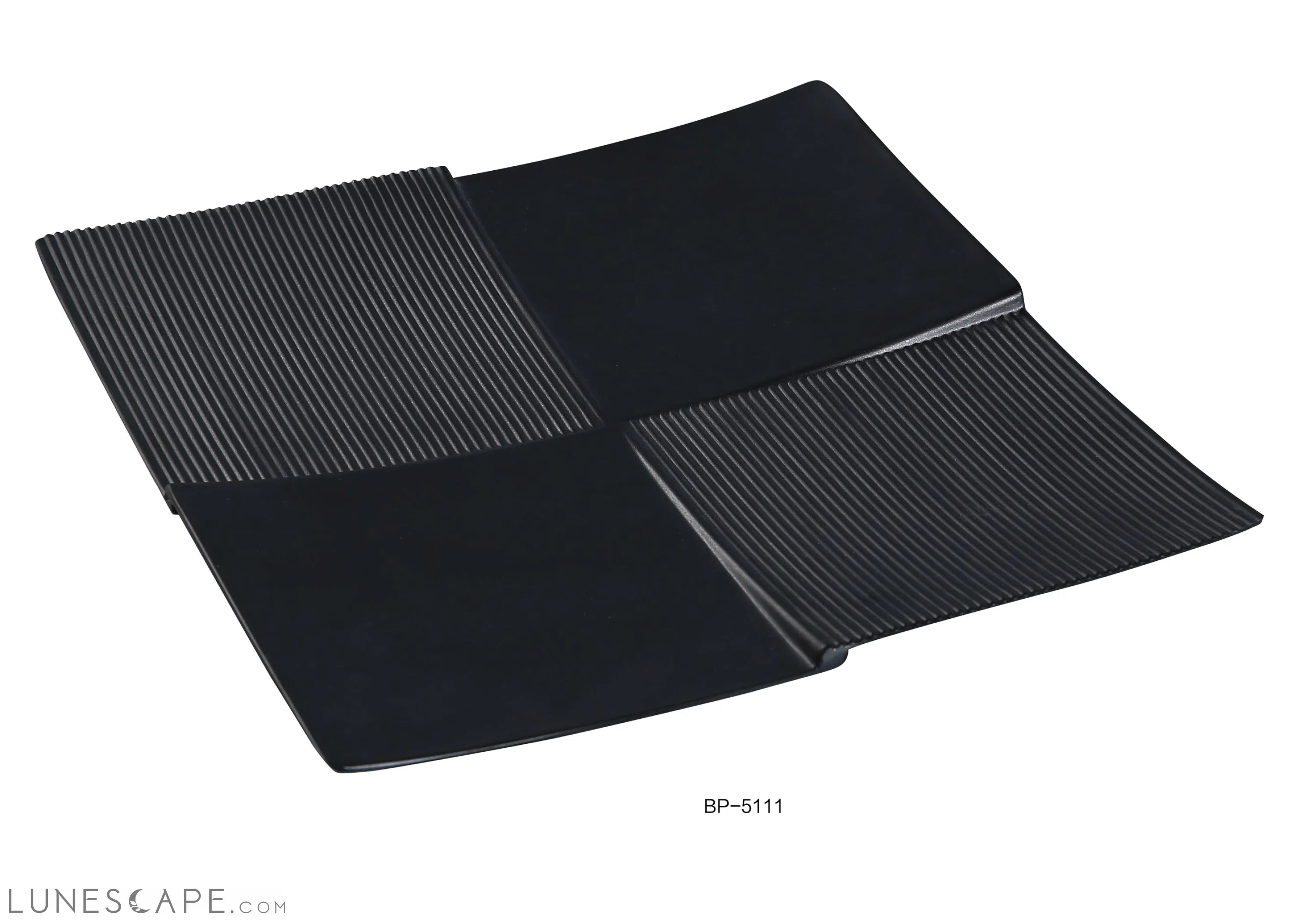 Black Pearl Series 2 Square Dinner Plate LUNESCAPE