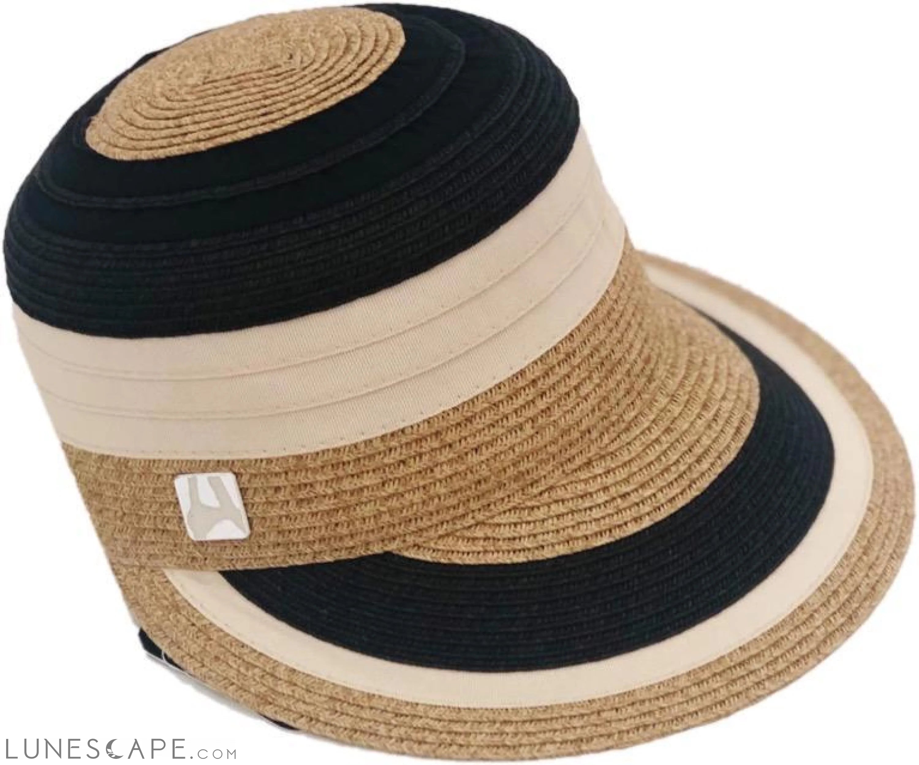 Black Ribbon Visor Hat LUNESCAPE