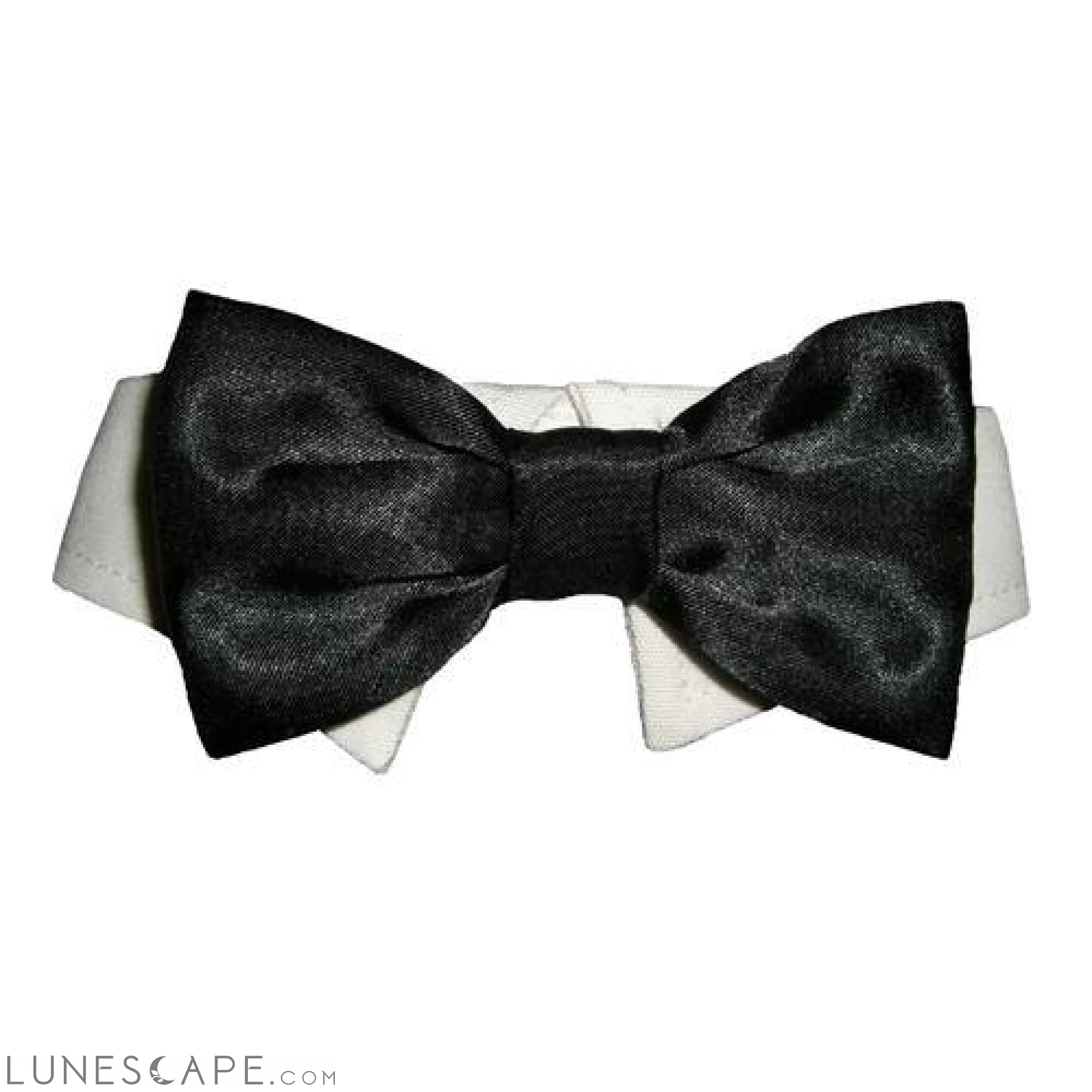 Black Satin Bow Tie LUNESCAPE