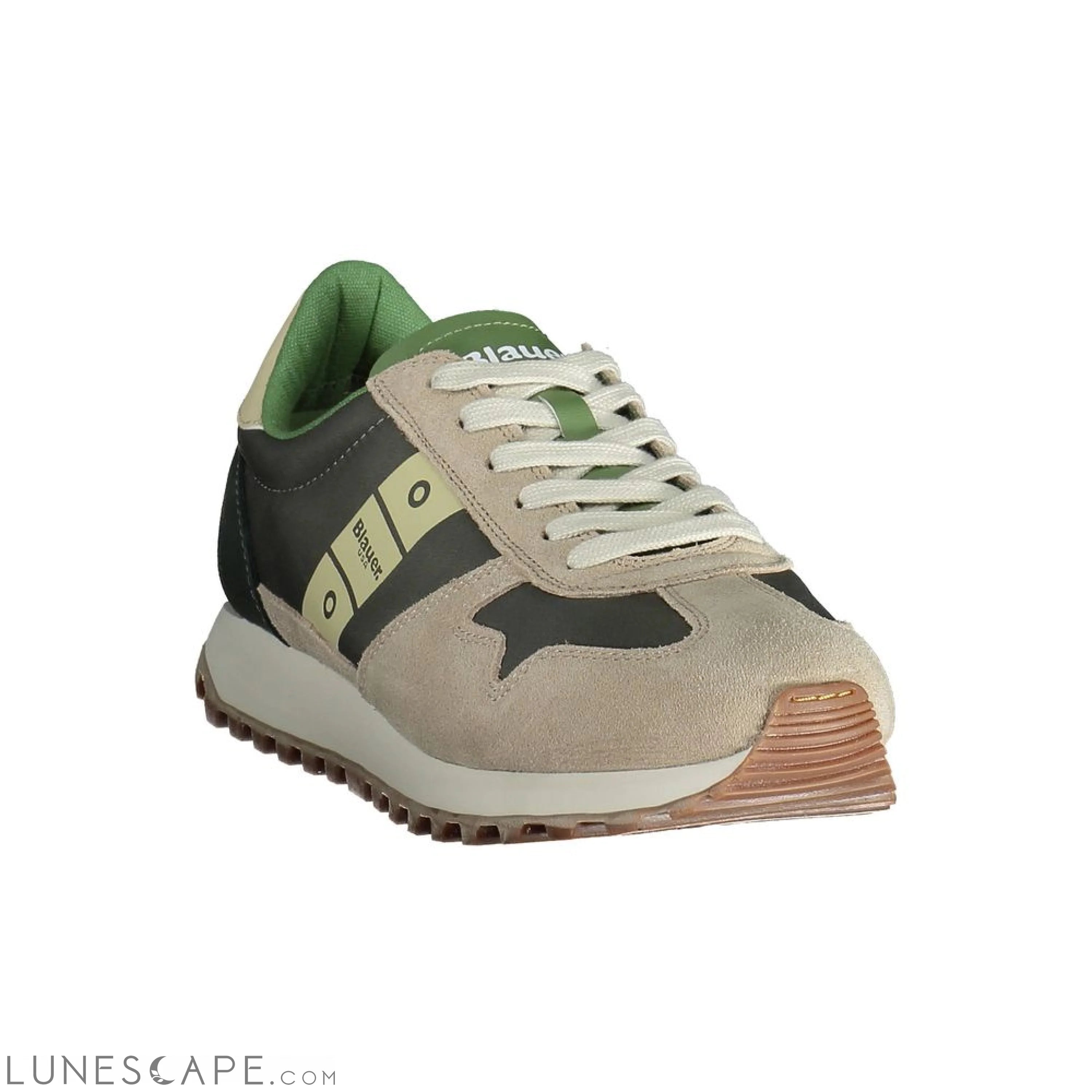 Blauer Beige Polyester Men Sneaker LUNESCAPE