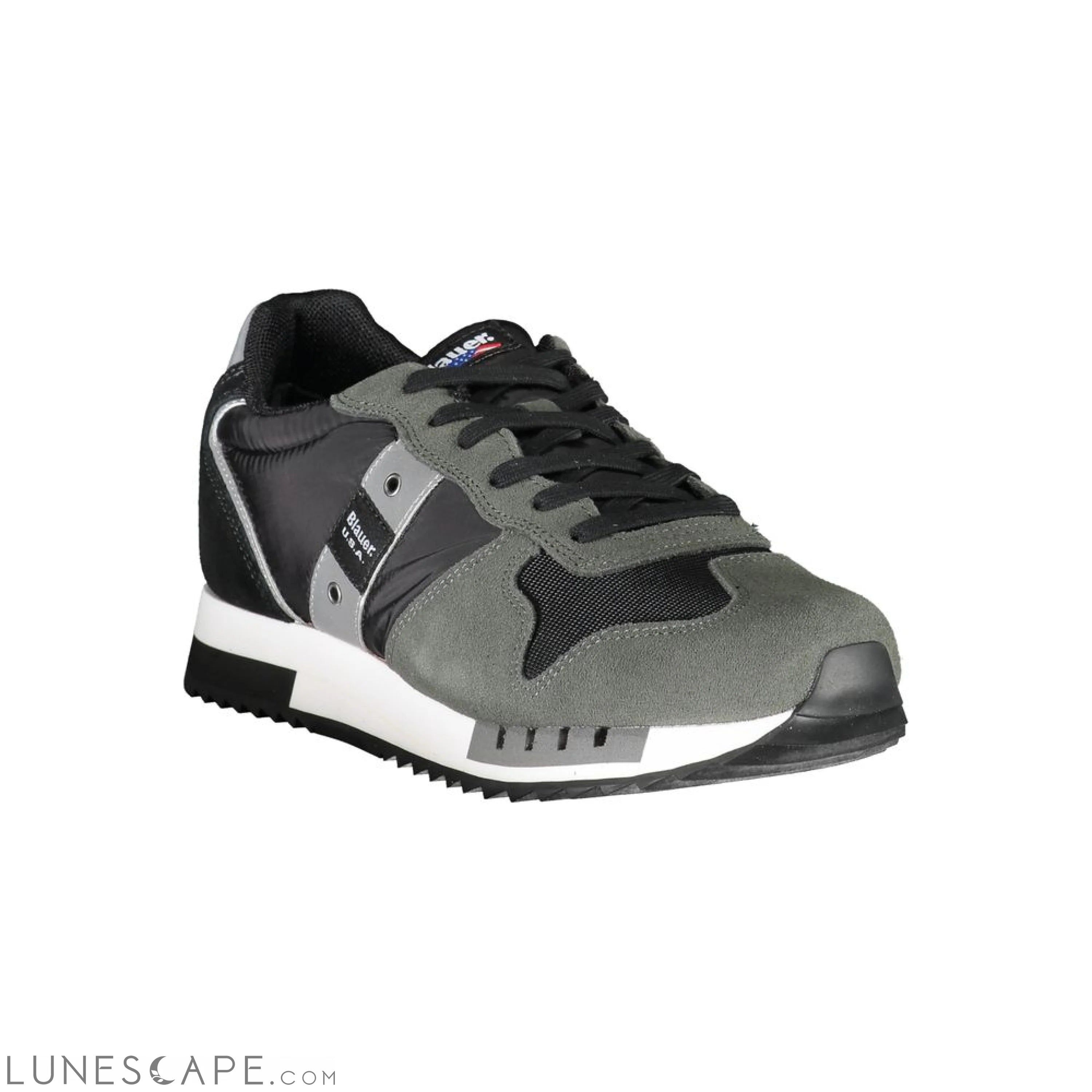 Blauer Classic Black Lace-Up Sport Sneakers LUNESCAPE