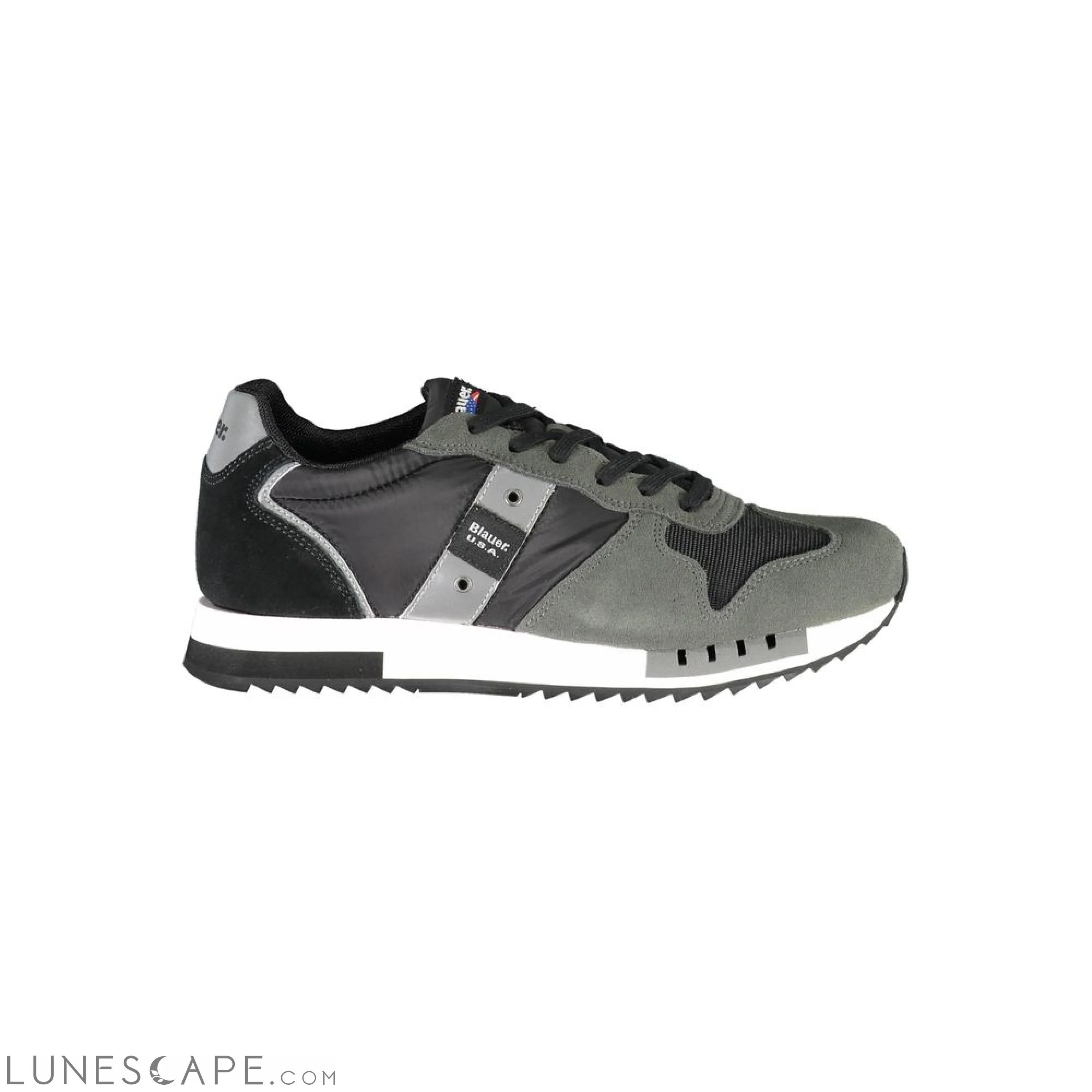 Blauer Classic Black Lace-Up Sport Sneakers LUNESCAPE