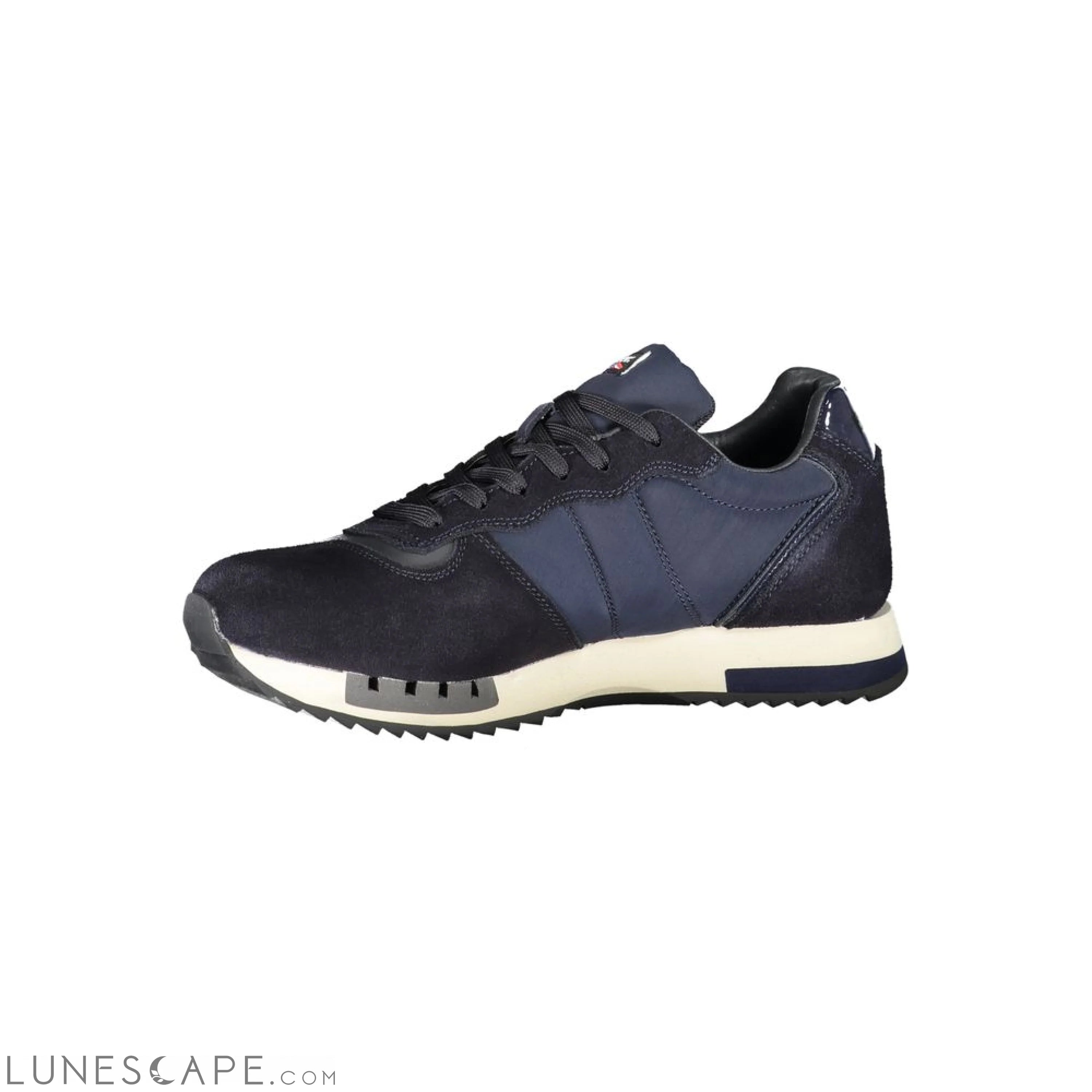 Blauer Contrast Lace-Up Sports Sneakers in Blue LUNESCAPE