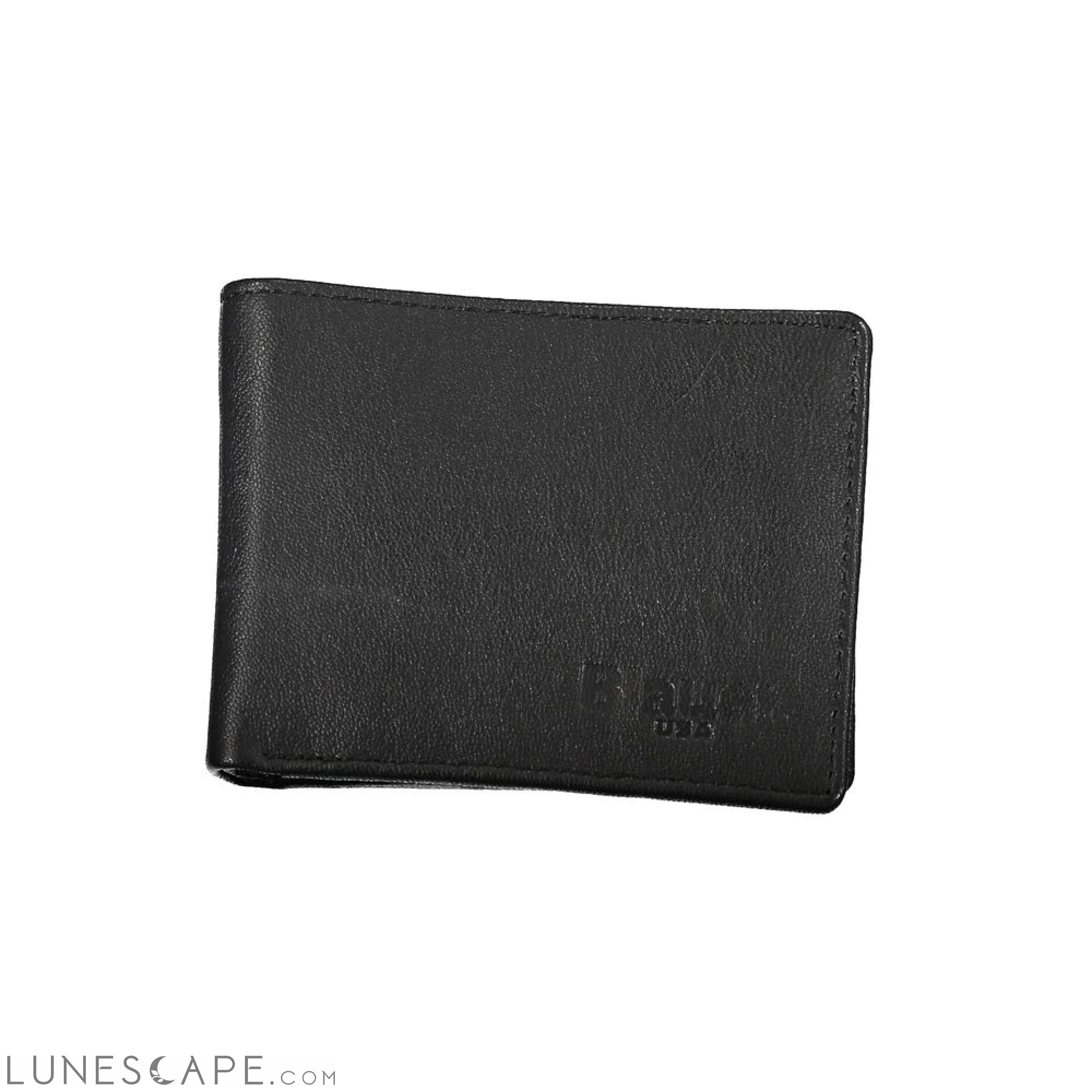 Blauer Elegant Black Leather Dual-Compartment Wallet LUNESCAPE