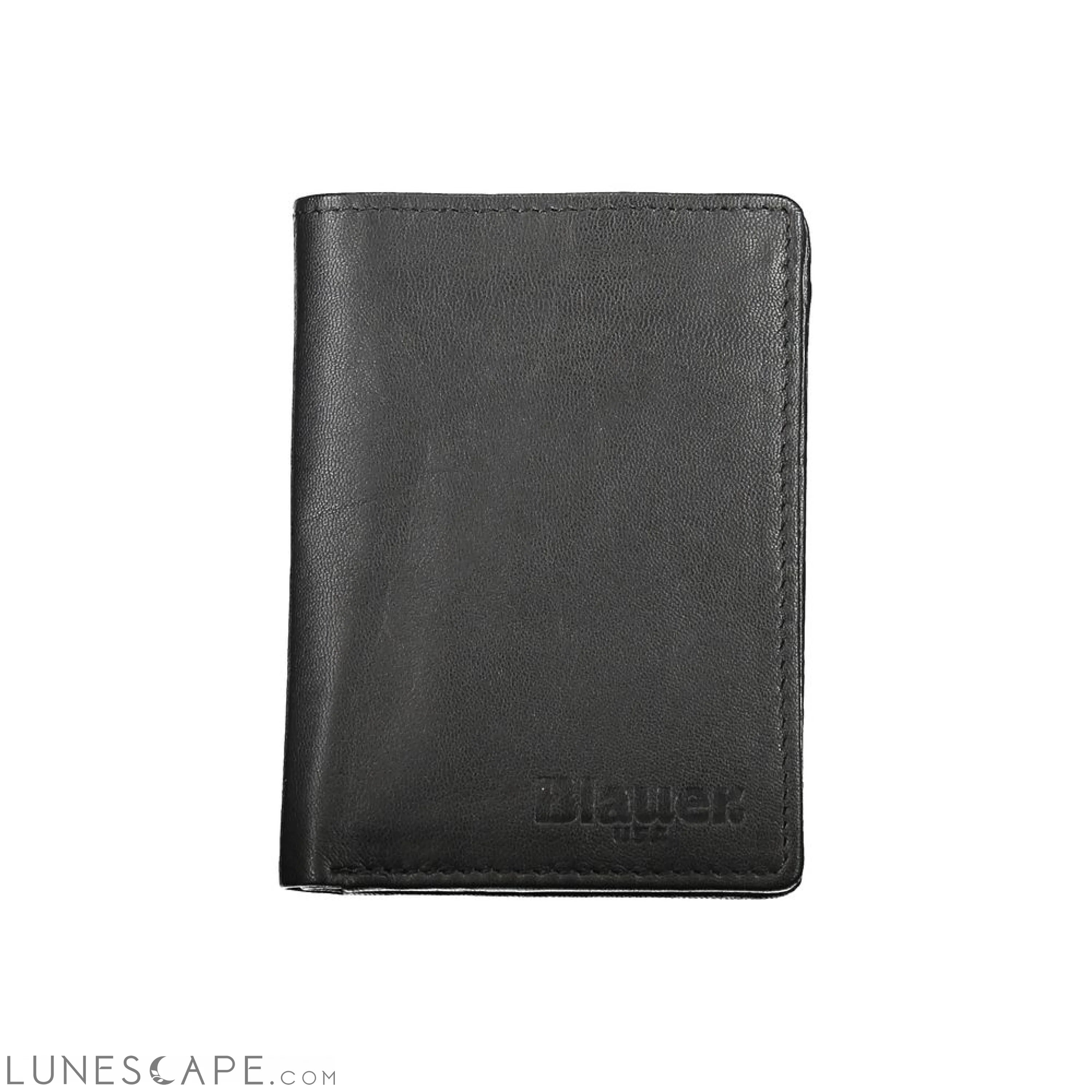 Blauer Elegant Black Leather Dual Compartment Wallet LUNESCAPE