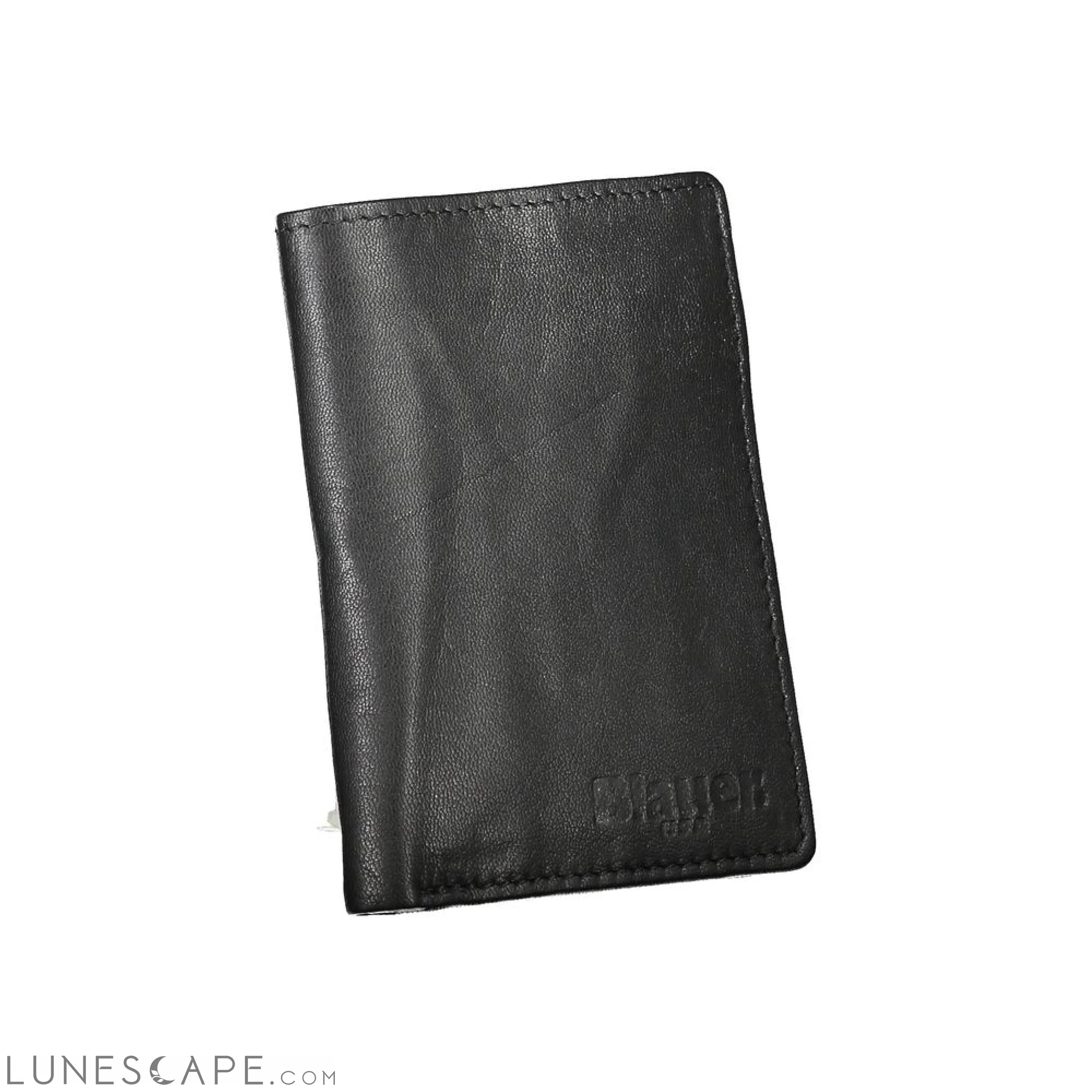 Blauer Elegant Black Leather Dual Compartment Wallet LUNESCAPE