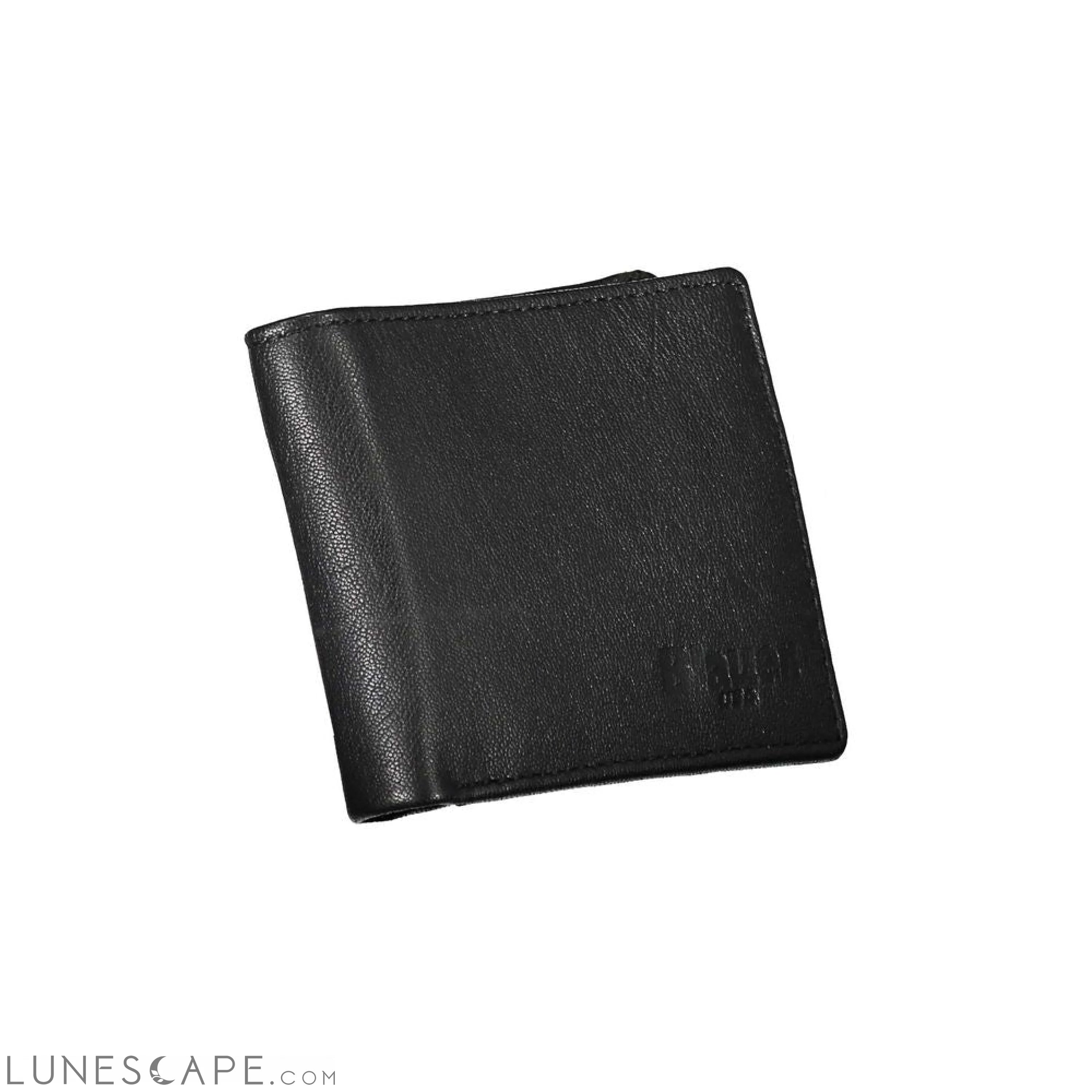 Blauer Elegant Black Leather Dual-Compartment Wallet LUNESCAPE