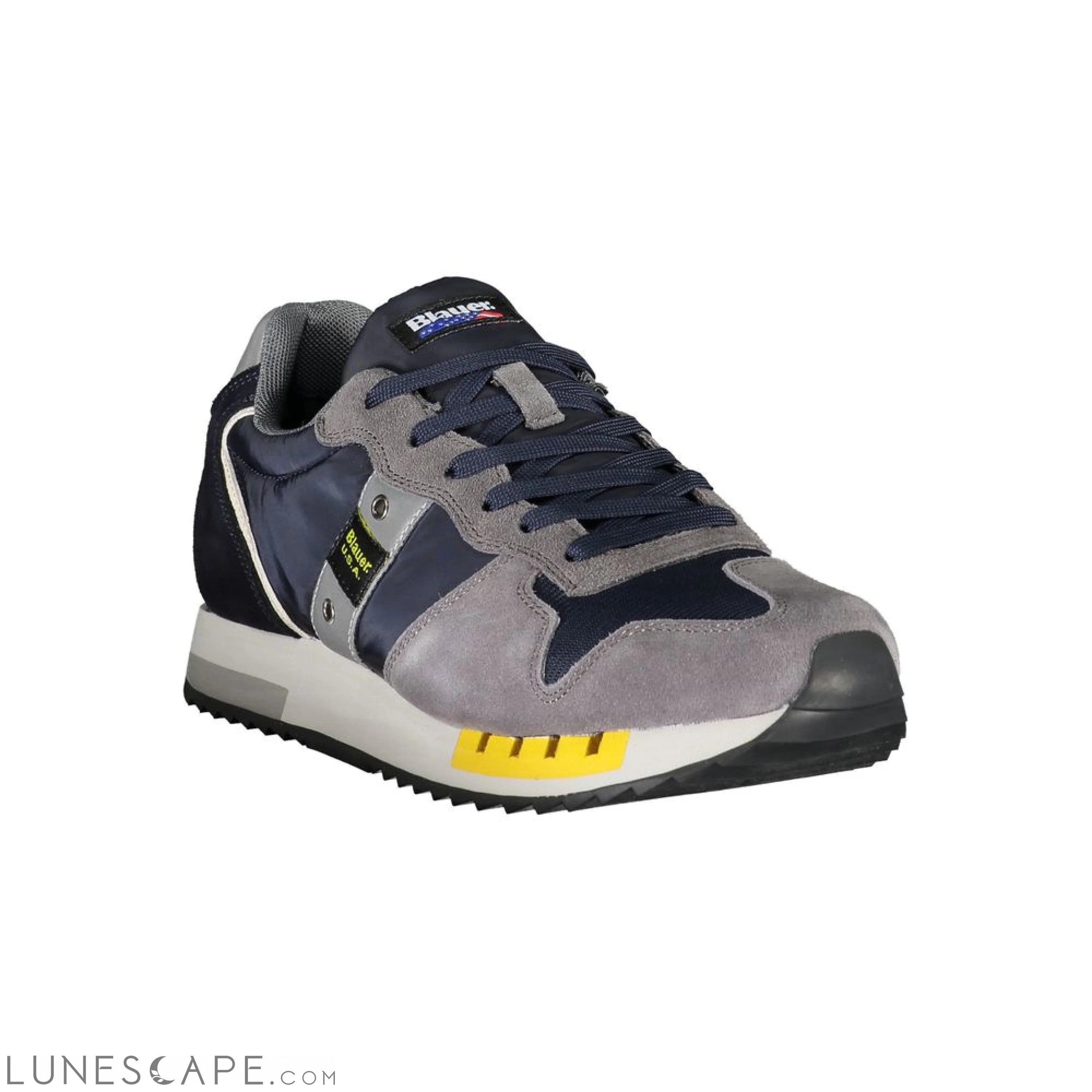 Blauer Elevate Your Step: Blue Contrast Lace-Up Sneakers LUNESCAPE