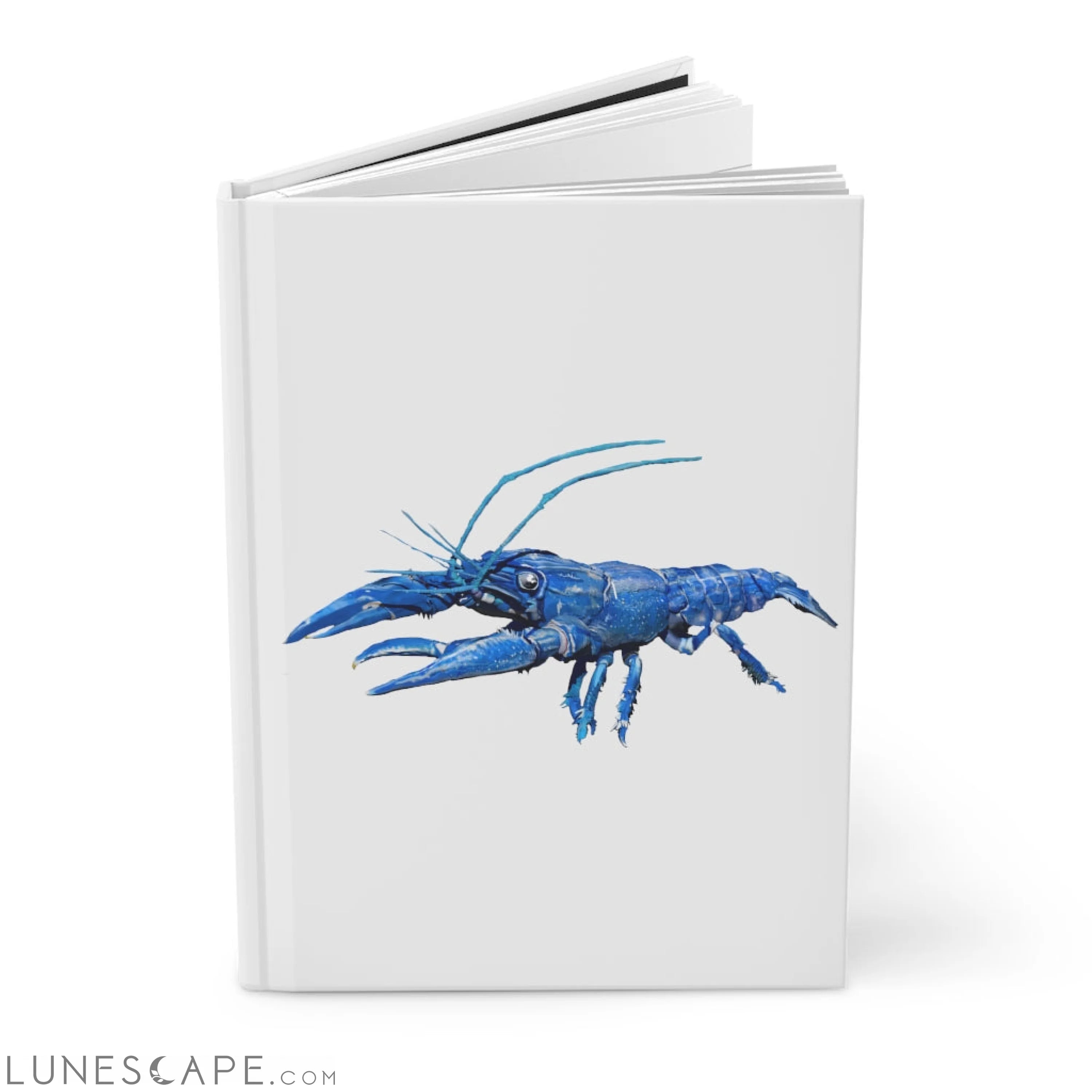Blue Crawfish Hardcover Journal Matte LUNESCAPE