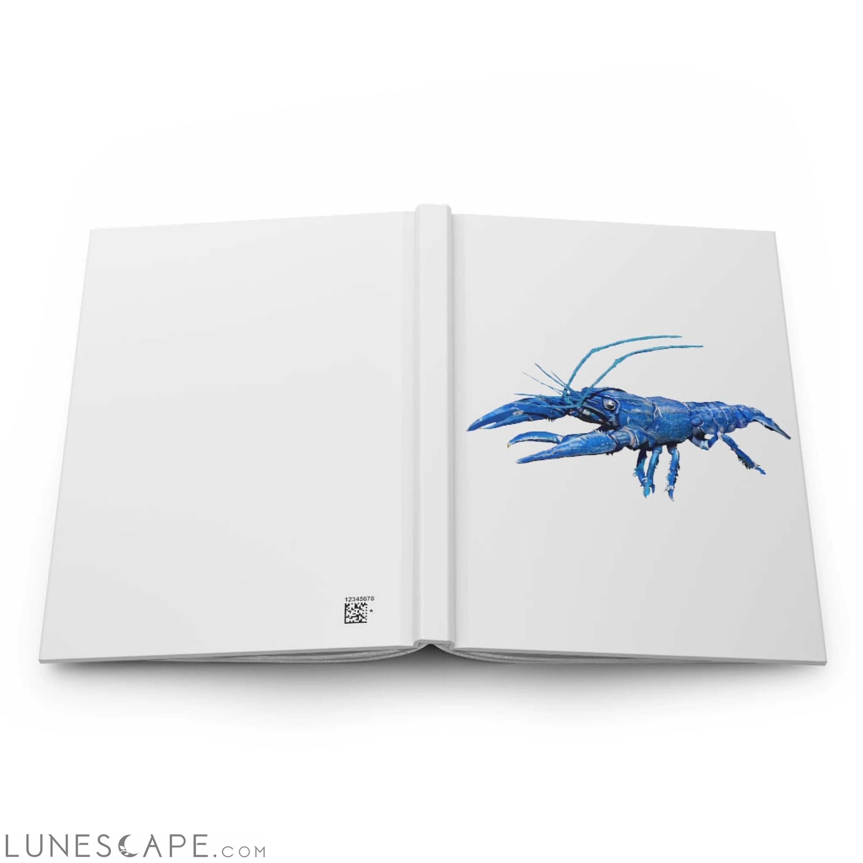 Blue Crawfish Hardcover Journal Matte LUNESCAPE