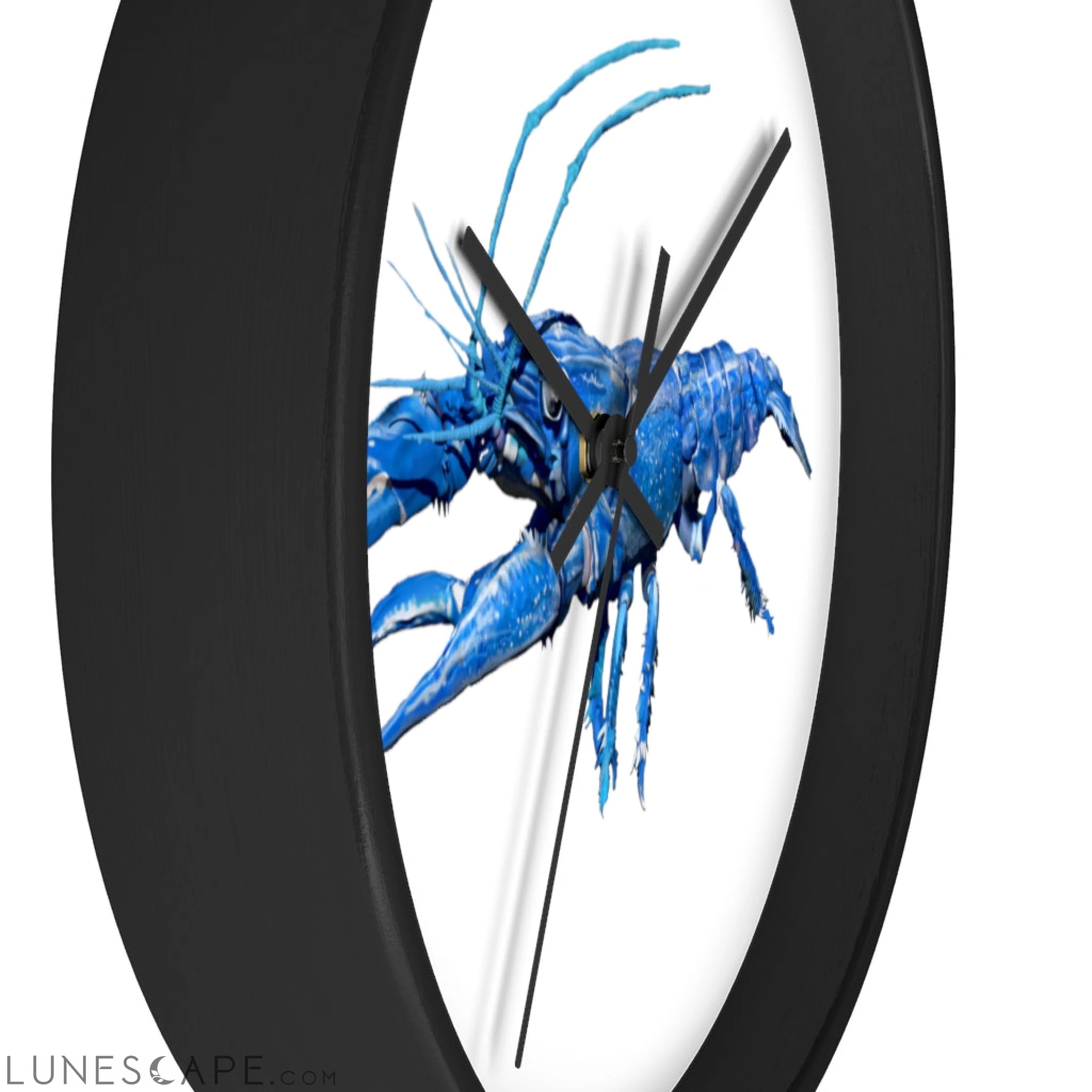 Blue Crawfish Wall clock LUNESCAPE