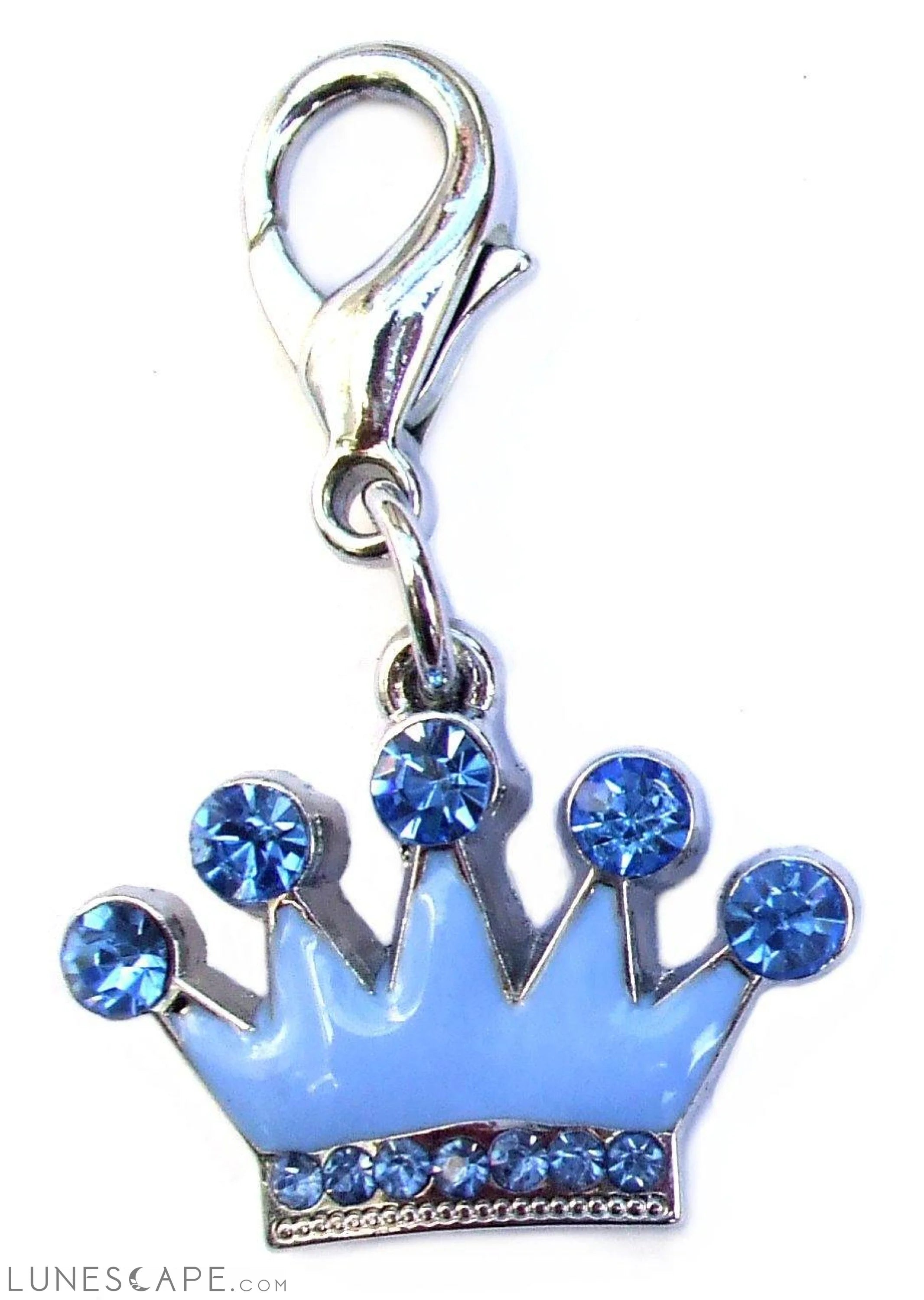 Blue Crystal Crown Collar Charm LUNESCAPE