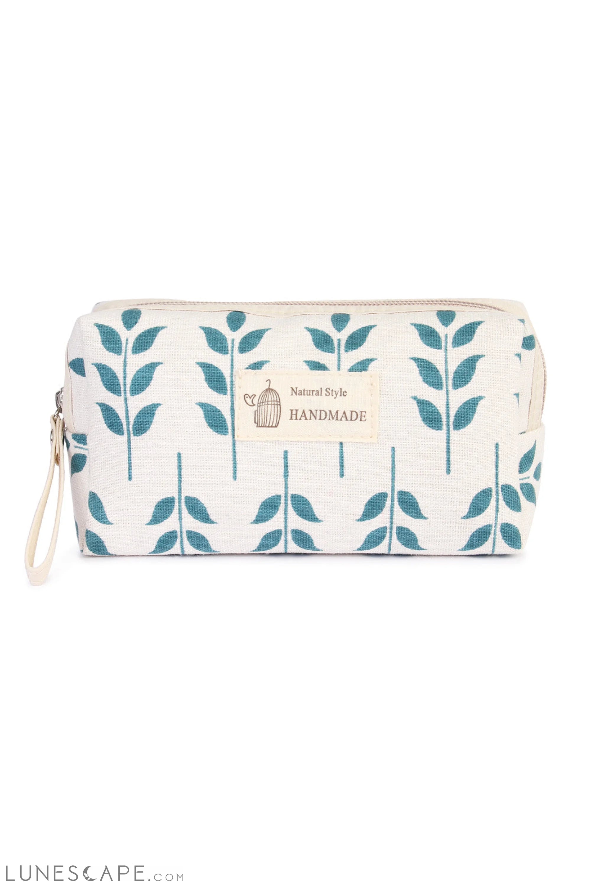 Blue Leaf Art Cosmetic Pouch LUNESCAPE