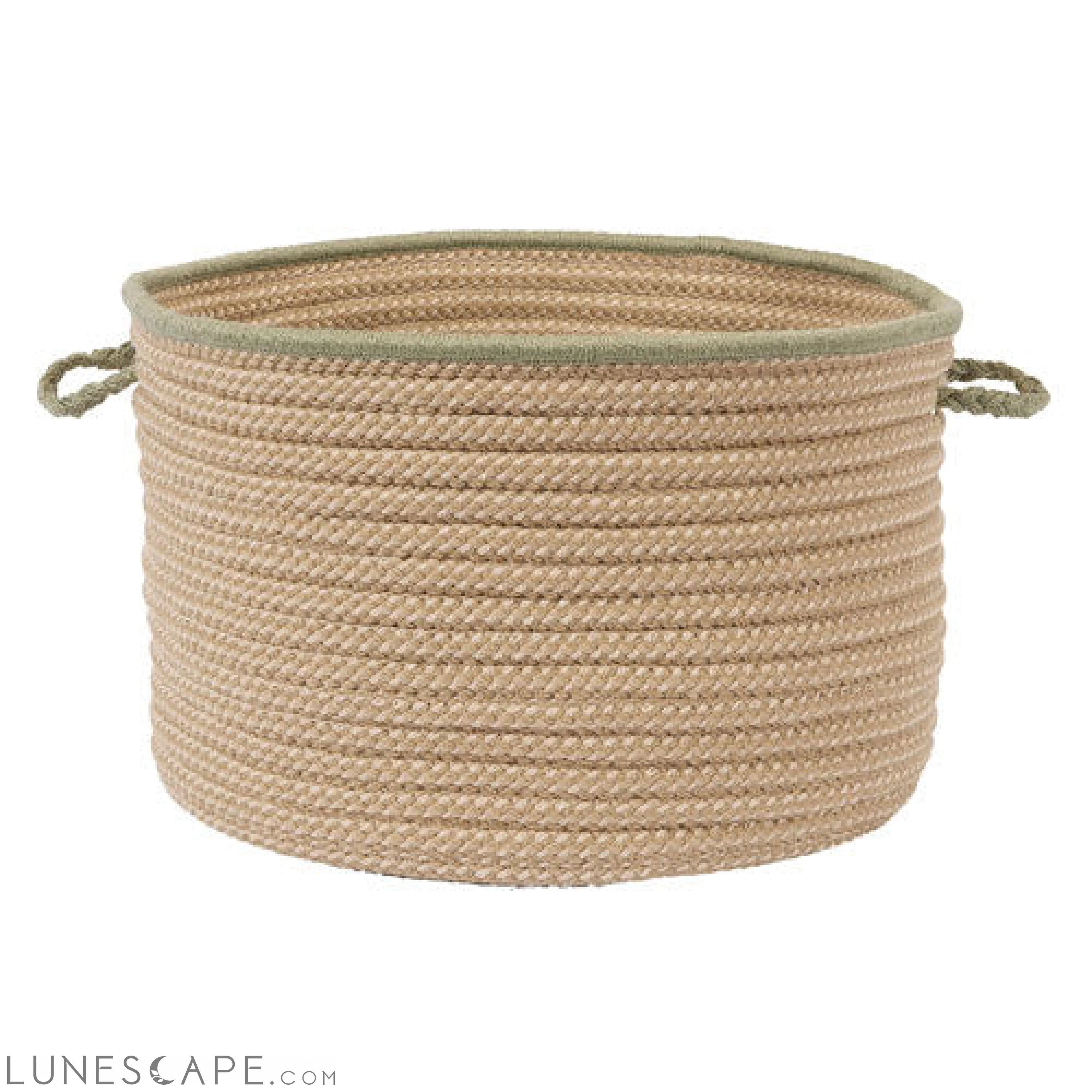 Boat House - Olive 24''x14'' Basket with 2 Side Handles LUNESCAPE