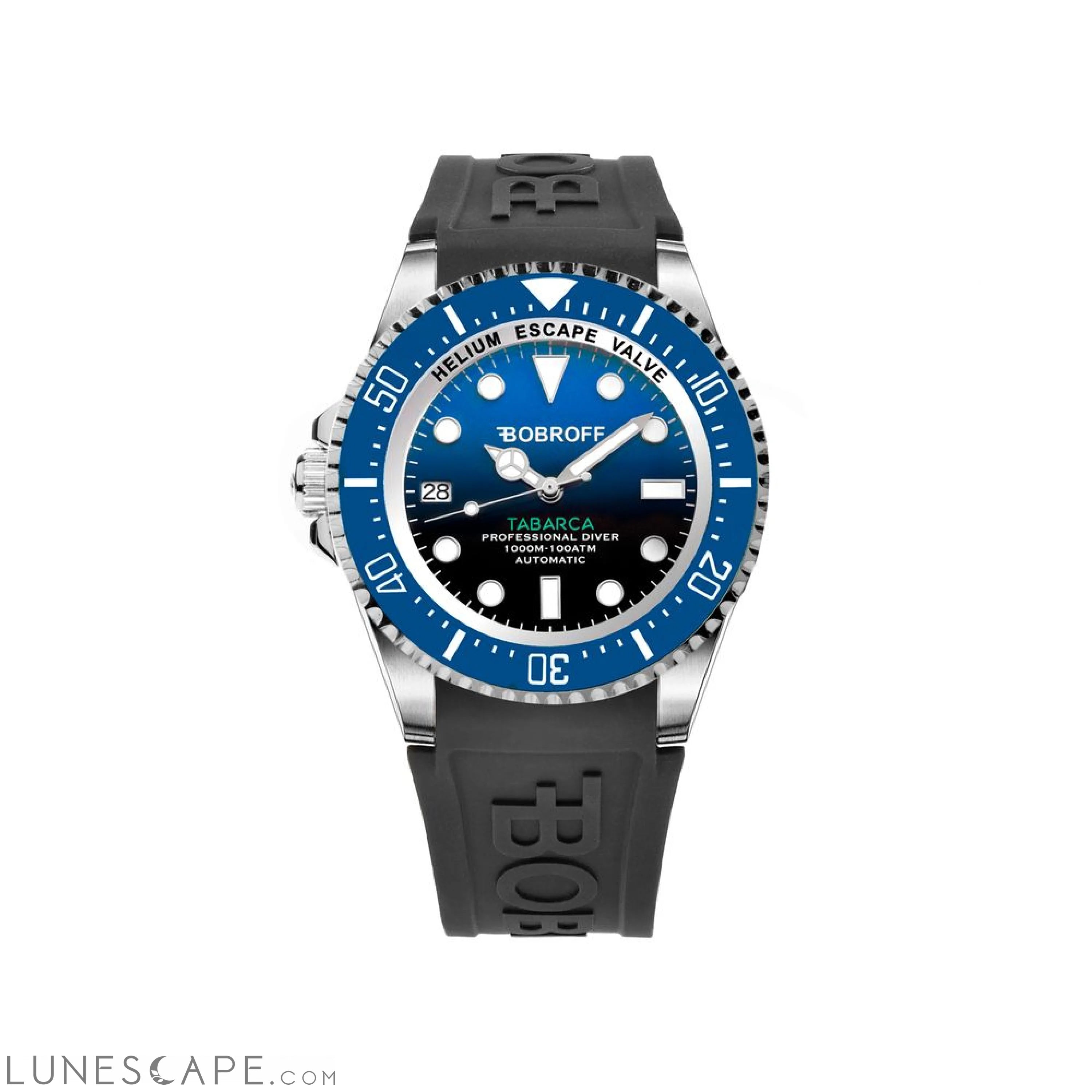 Bobroff Black Rubber Watch LUNESCAPE