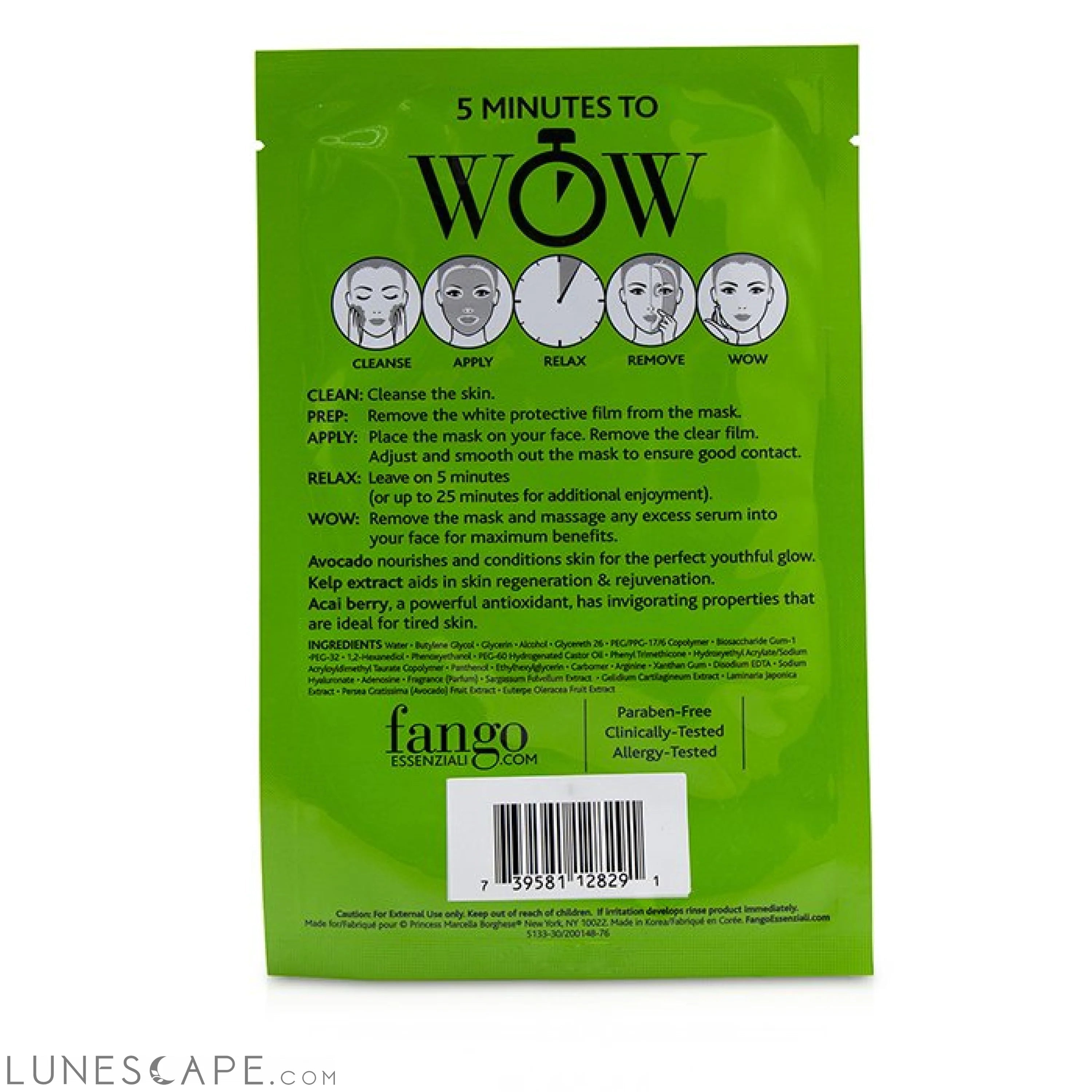 BORGHESE - Fango Essenziali Moisturize Treatment Sheet Masks LUNESCAPE