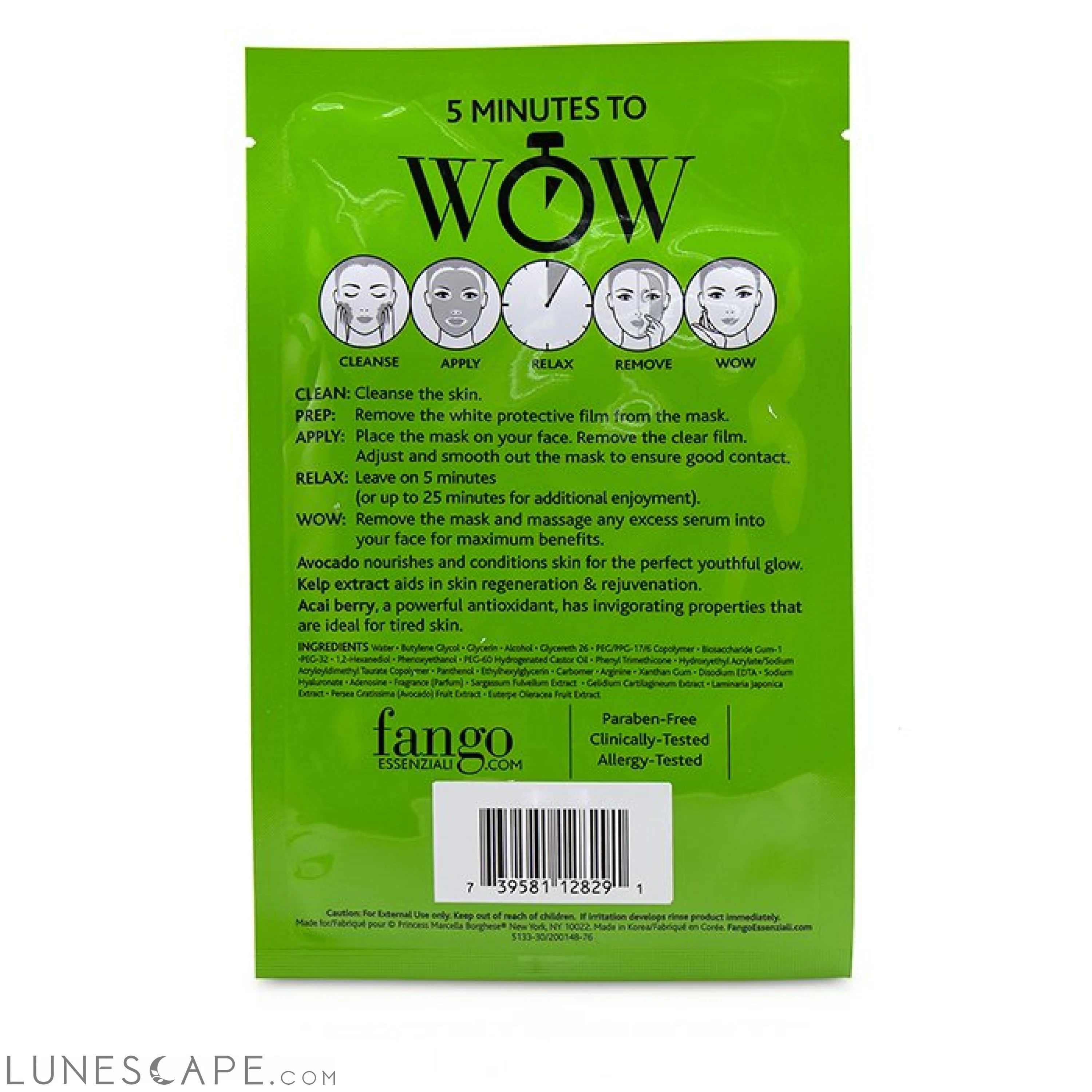 BORGHESE - Fango Essenziali Moisturize Treatment Sheet Masks LUNESCAPE