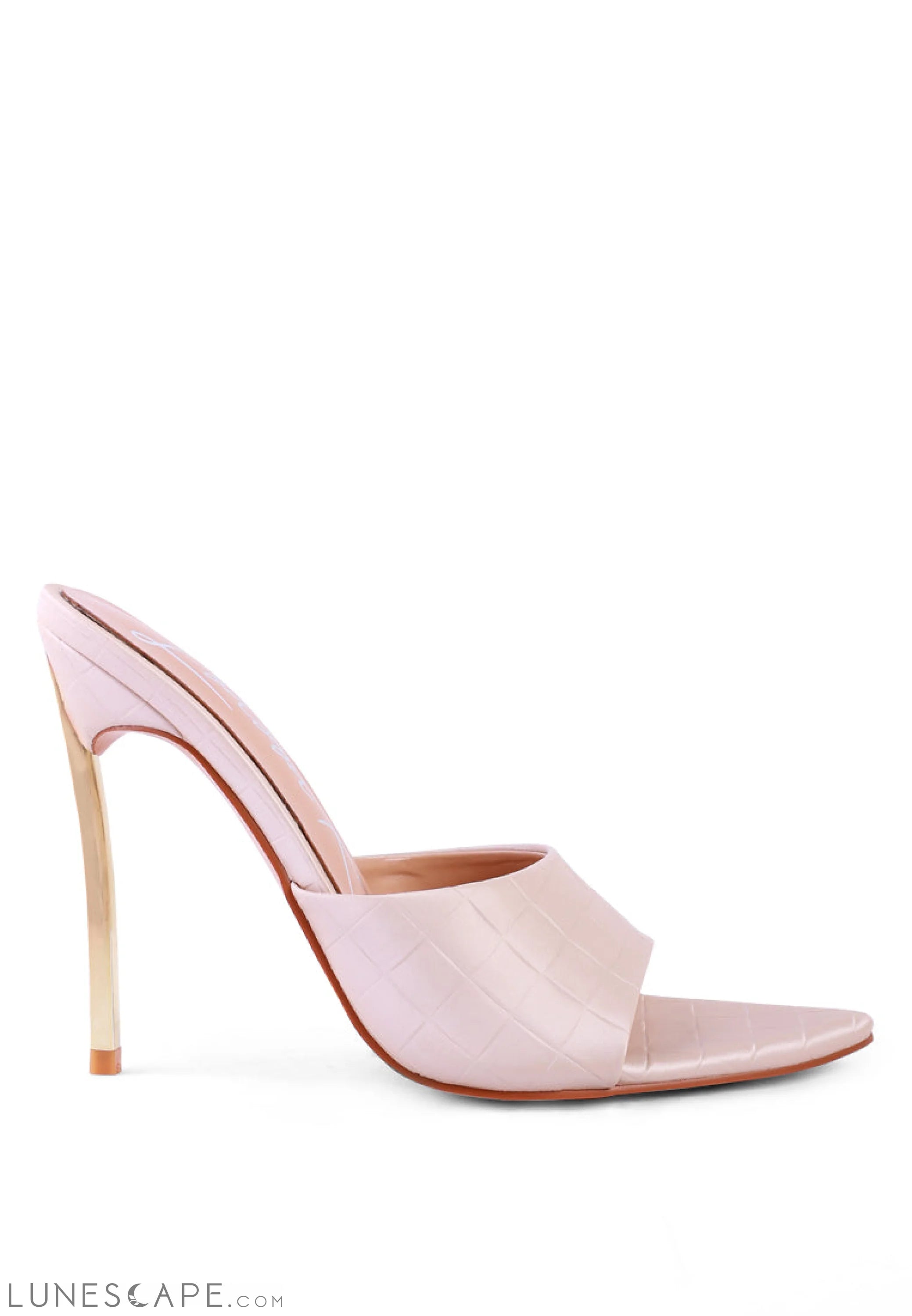 Bottoms Up Strappy Slip On Stiletto Heels LUNESCAPE
