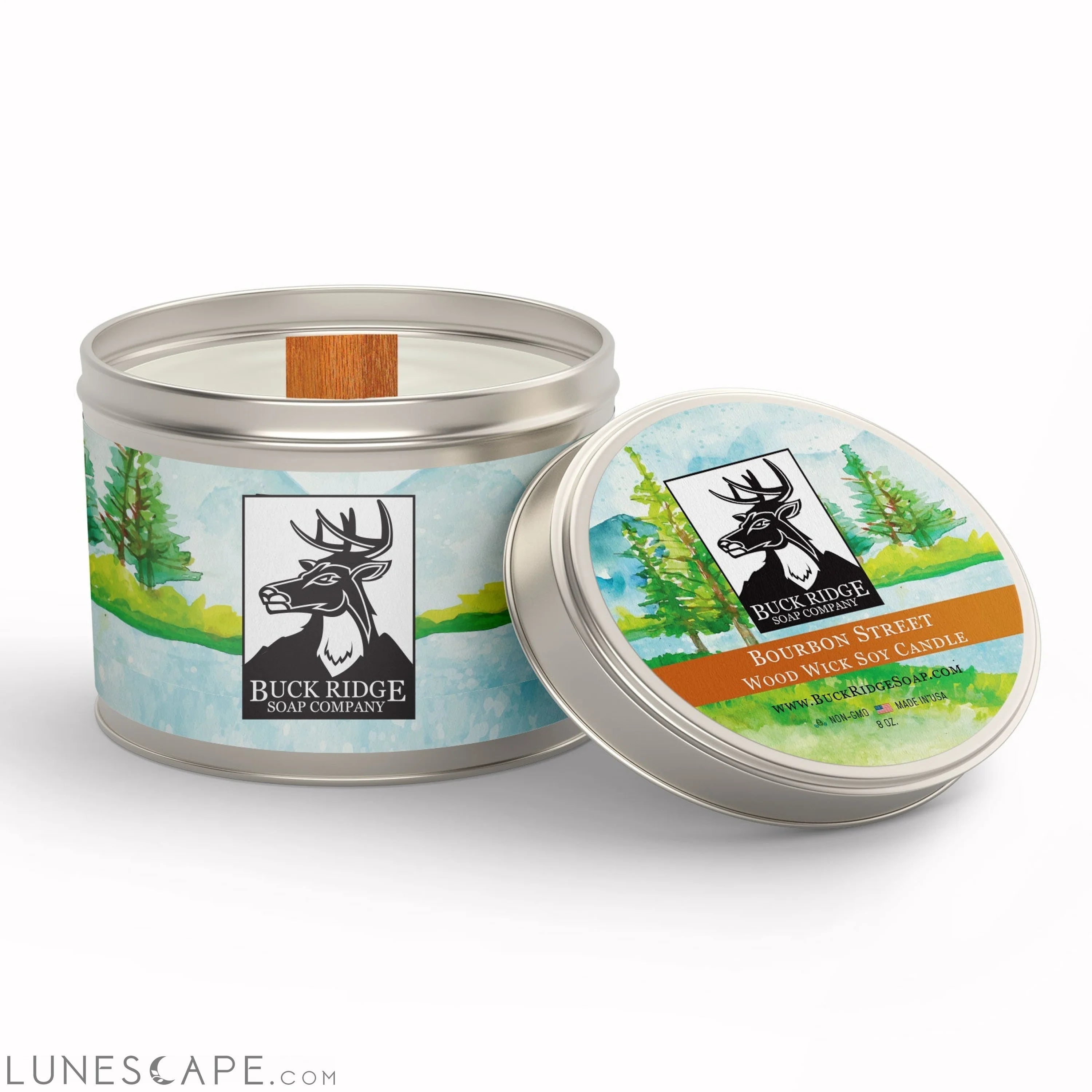 Bourbon Street Sustainable Wood Wick Soy Candle LUNESCAPE