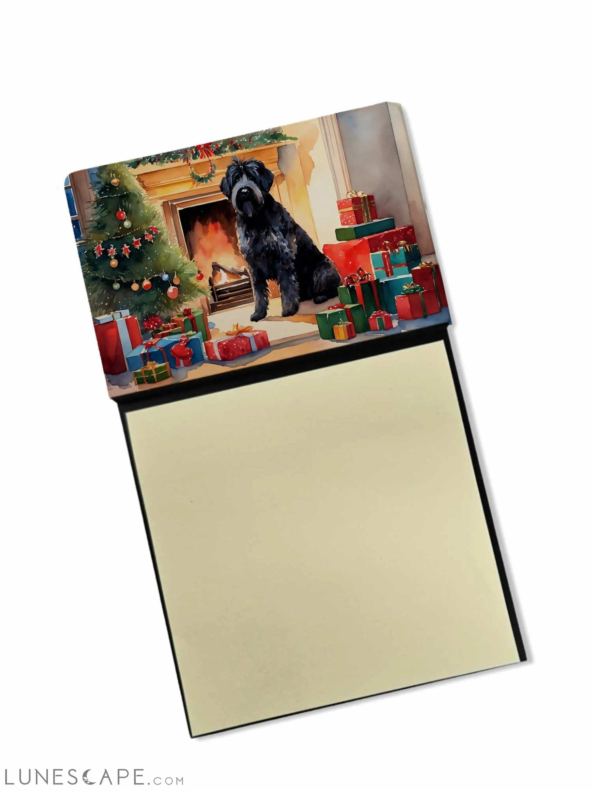 Bouvier Des Flandres Cozy Christmas Sticky Note Holder LUNESCAPE