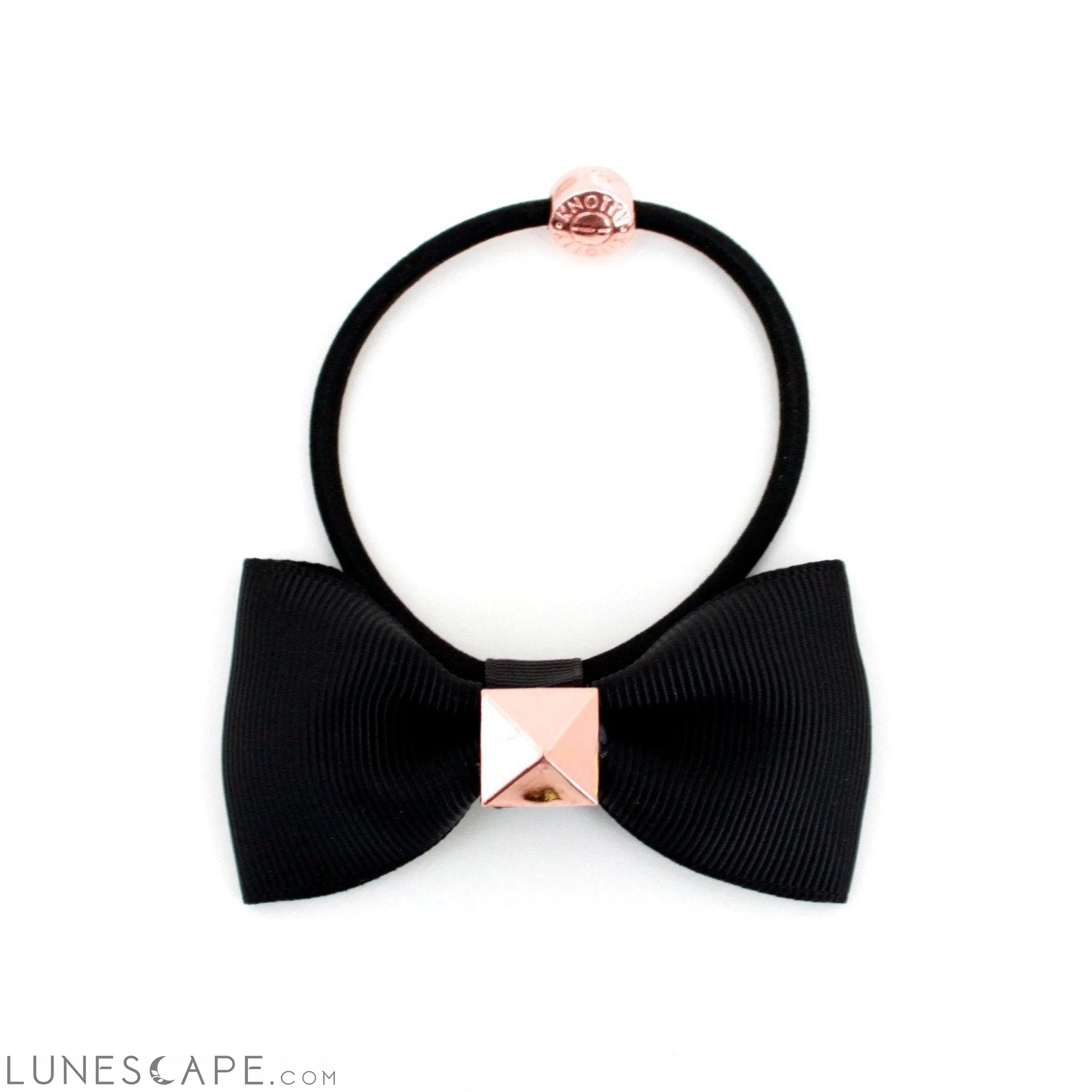 Bow With Rose Gold Pyramid Stud | More Colors Available LUNESCAPE