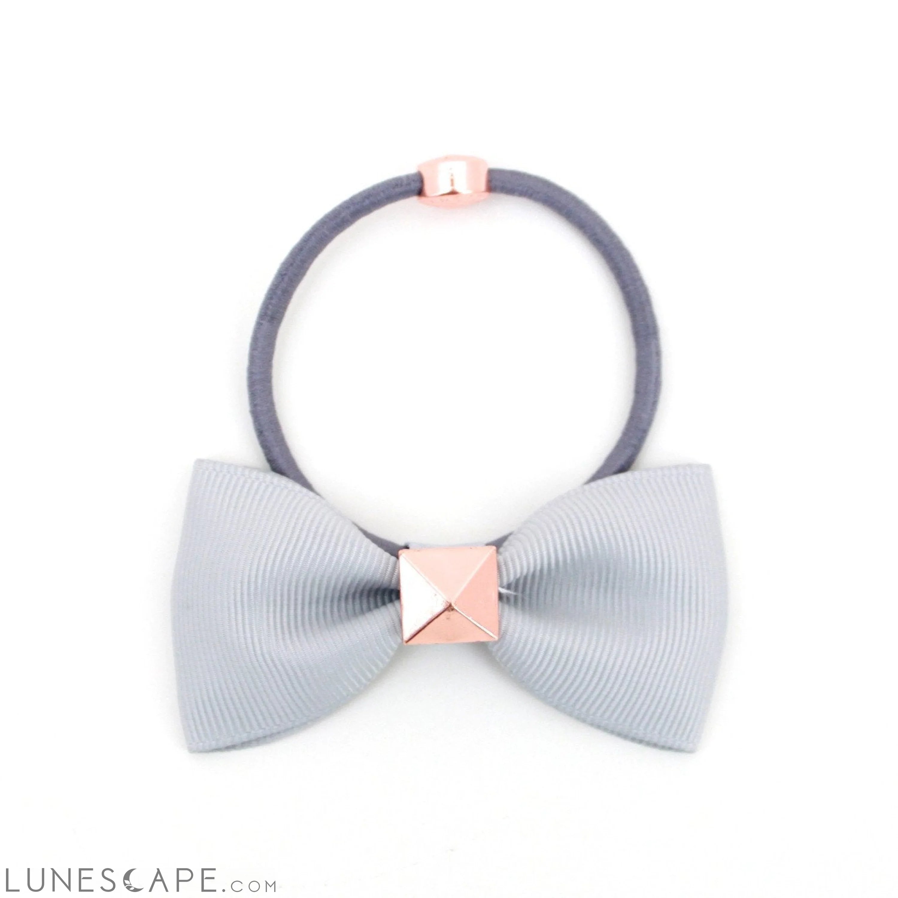 Bow With Rose Gold Pyramid Stud | More Colors Available LUNESCAPE