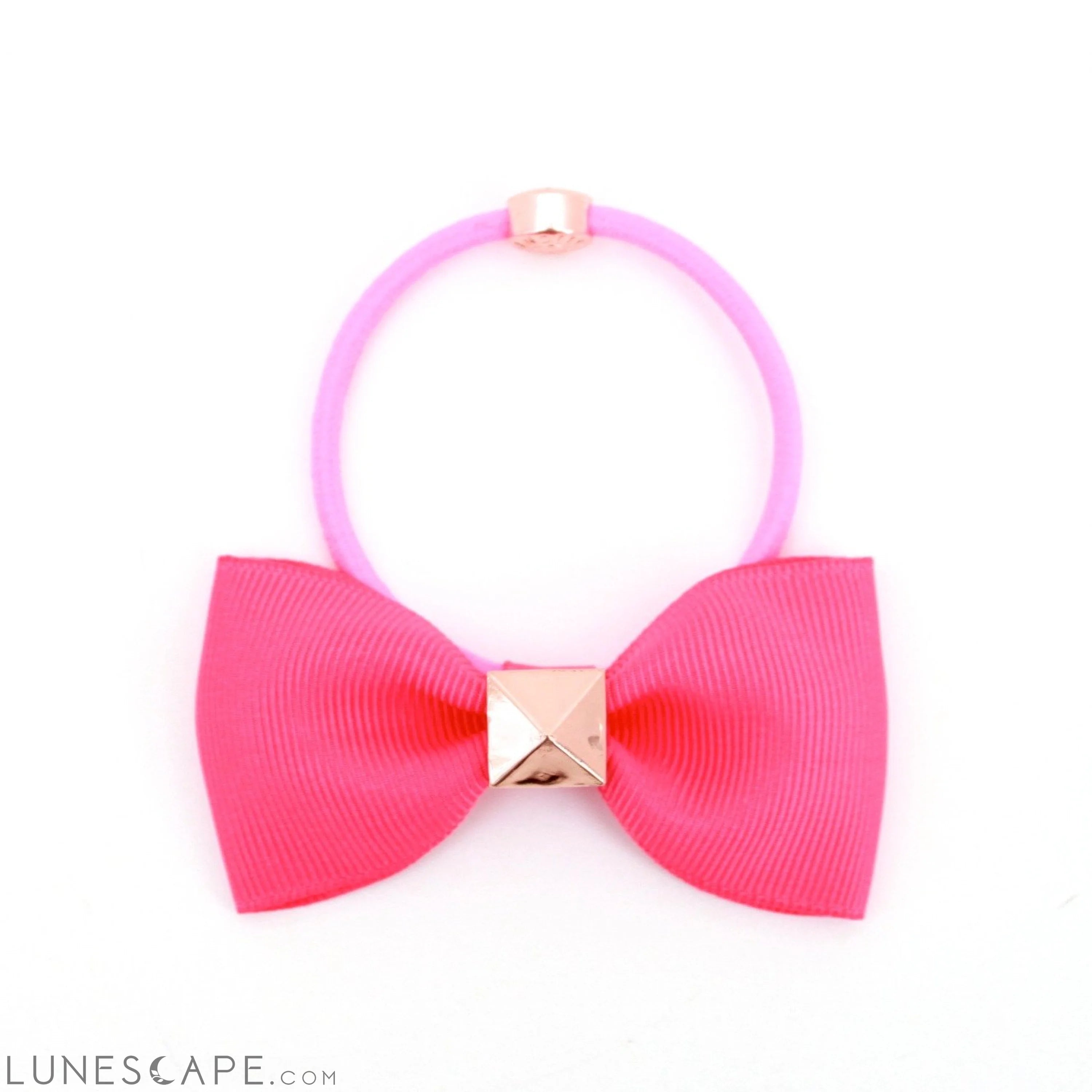 Bow With Rose Gold Pyramid Stud | More Colors Available LUNESCAPE