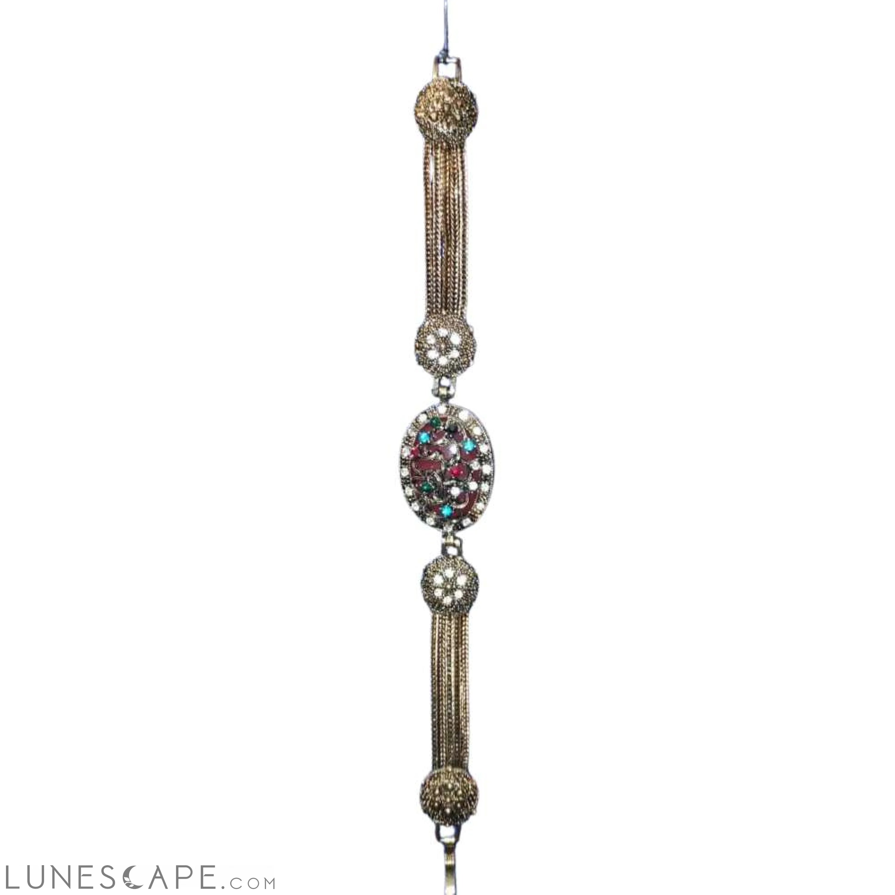 Bracelet Ihda Delicate Handmade Silver Bracelet with Decorative Gemstones LUNESCAPE