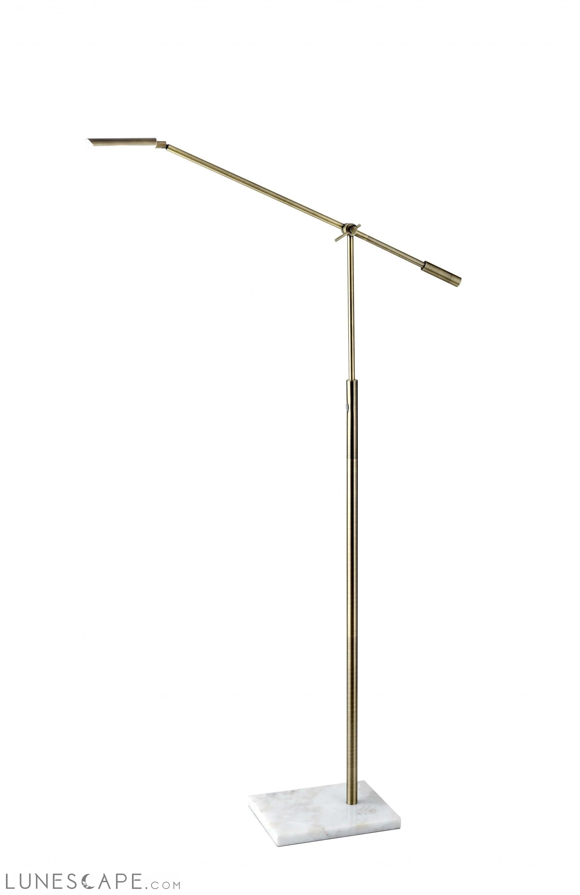 Brass Metal Floor Lamp Adjustable and Dimmable LED LUNESCAPE
