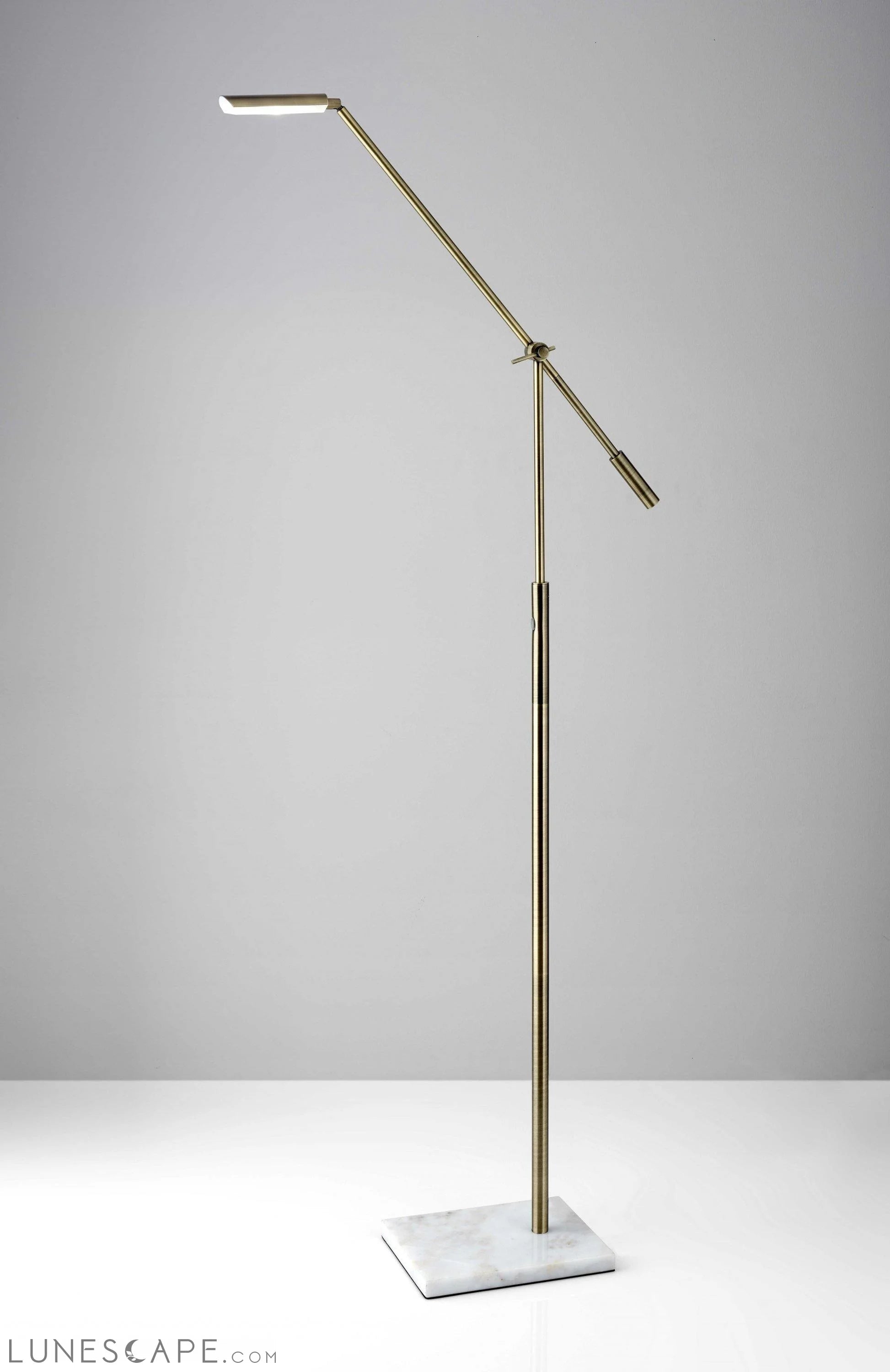 Brass Metal Floor Lamp Adjustable and Dimmable LED LUNESCAPE