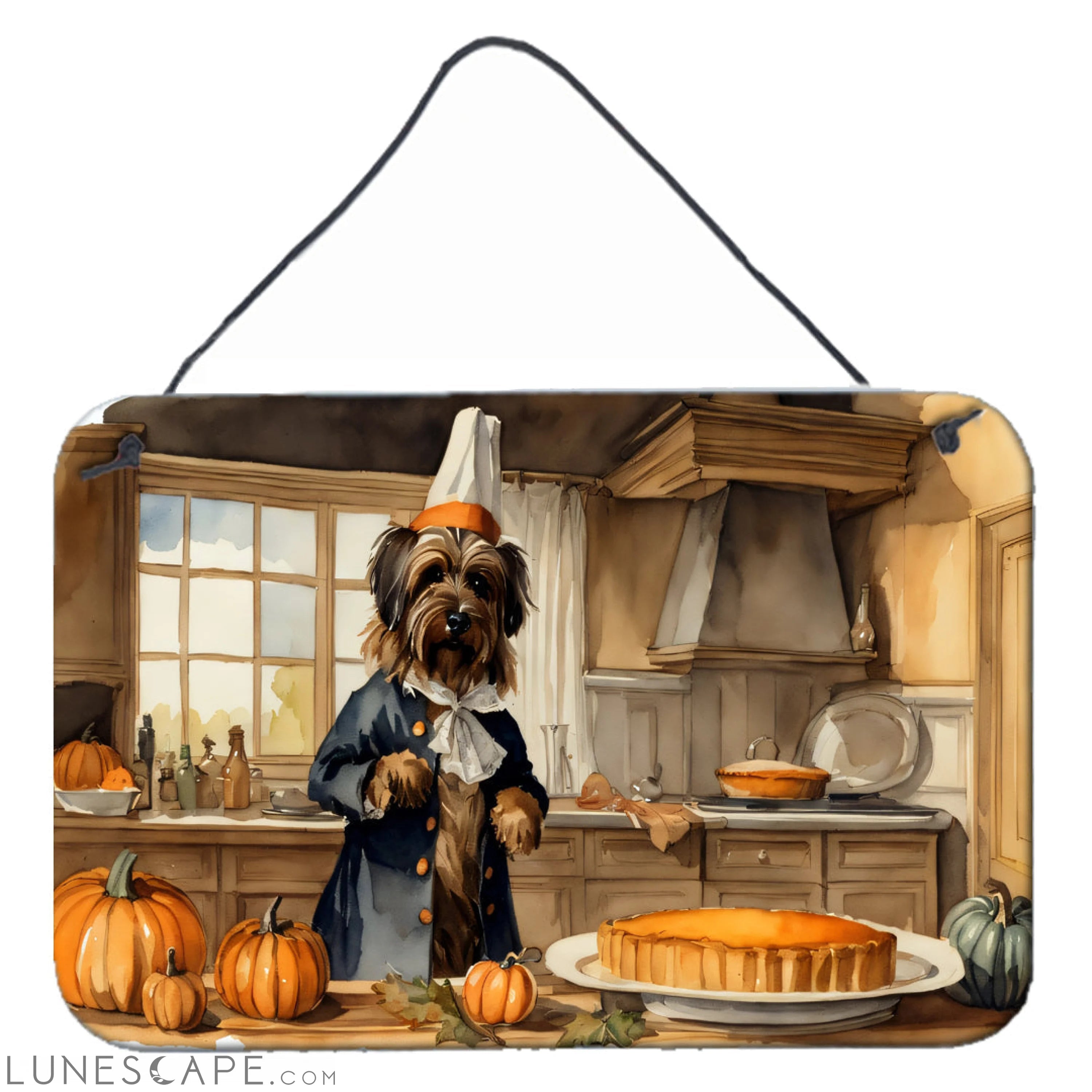 Briard Fall Thanksgiving Kitchen Pumpkins Wall or Door Hanging Prints LUNESCAPE