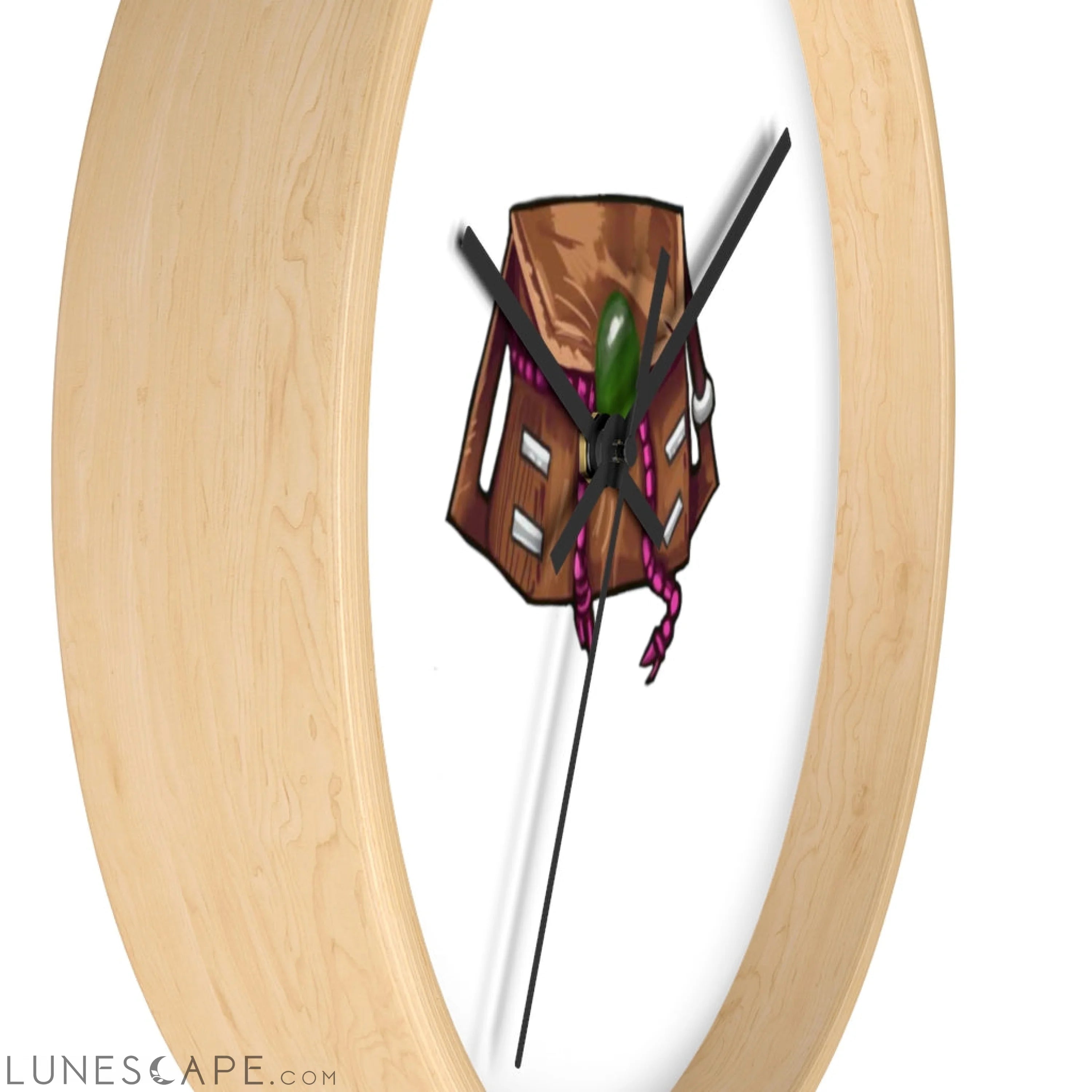Brown Bag Wall clock LUNESCAPE