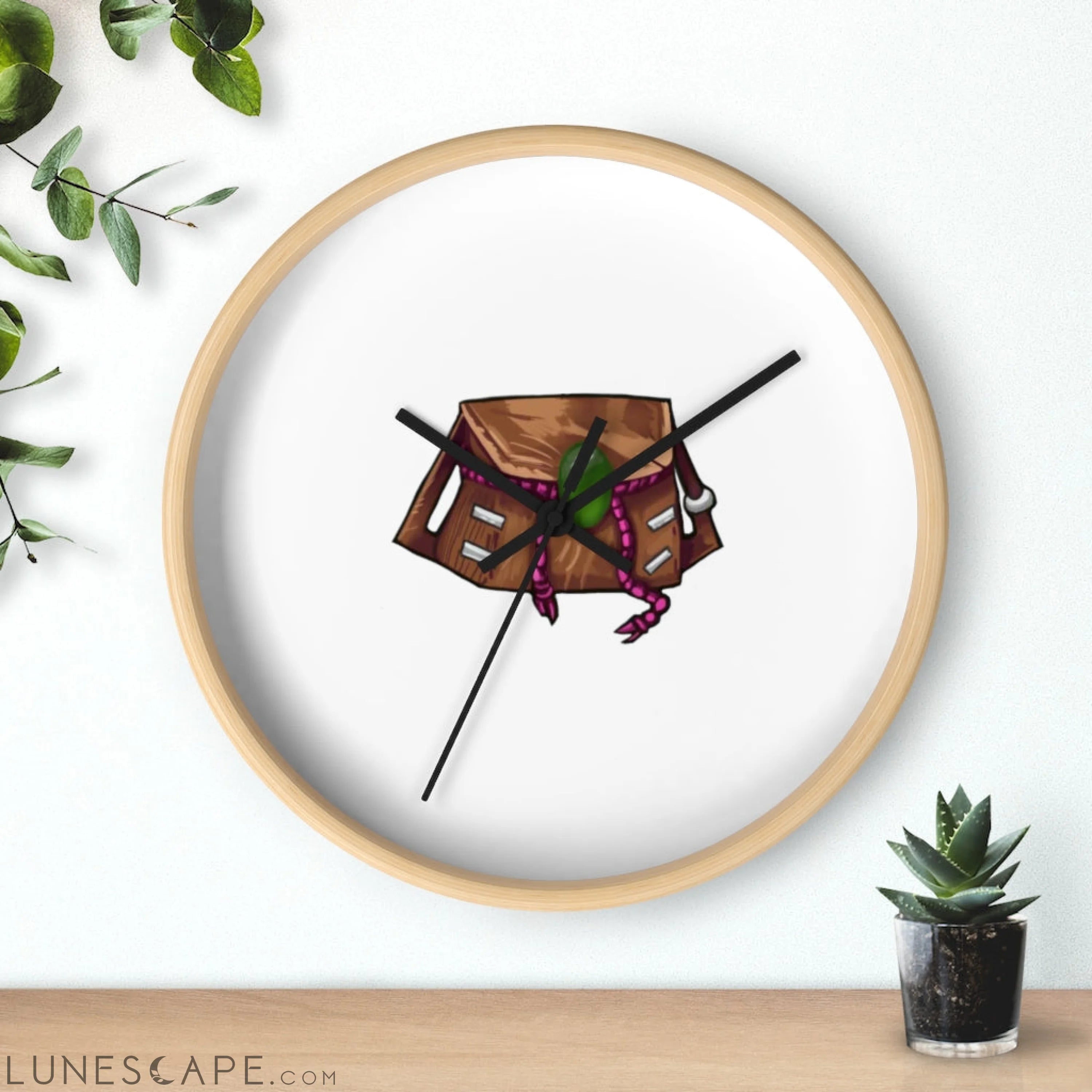 Brown Bag Wall clock LUNESCAPE
