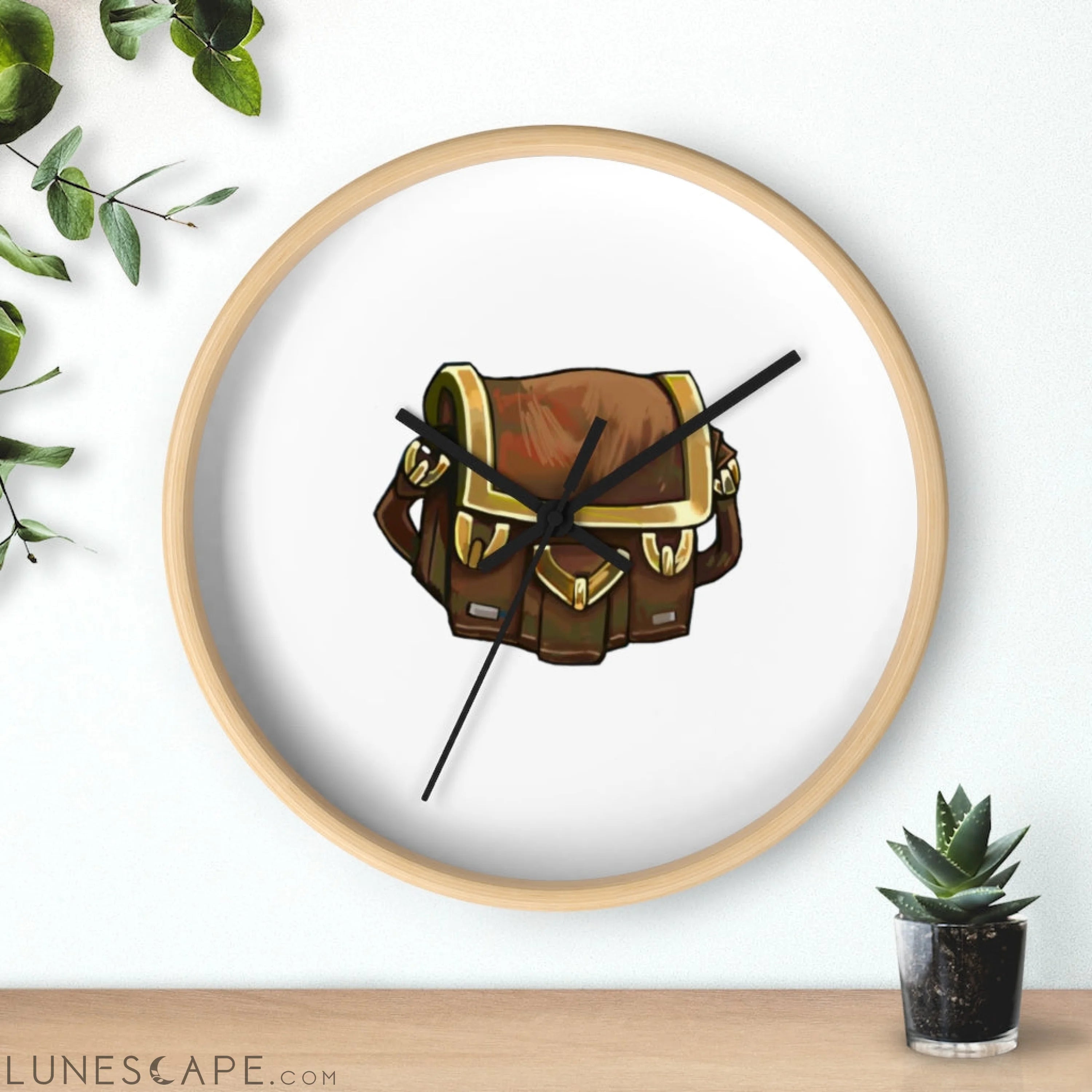 Brown Bag Wall clock LUNESCAPE