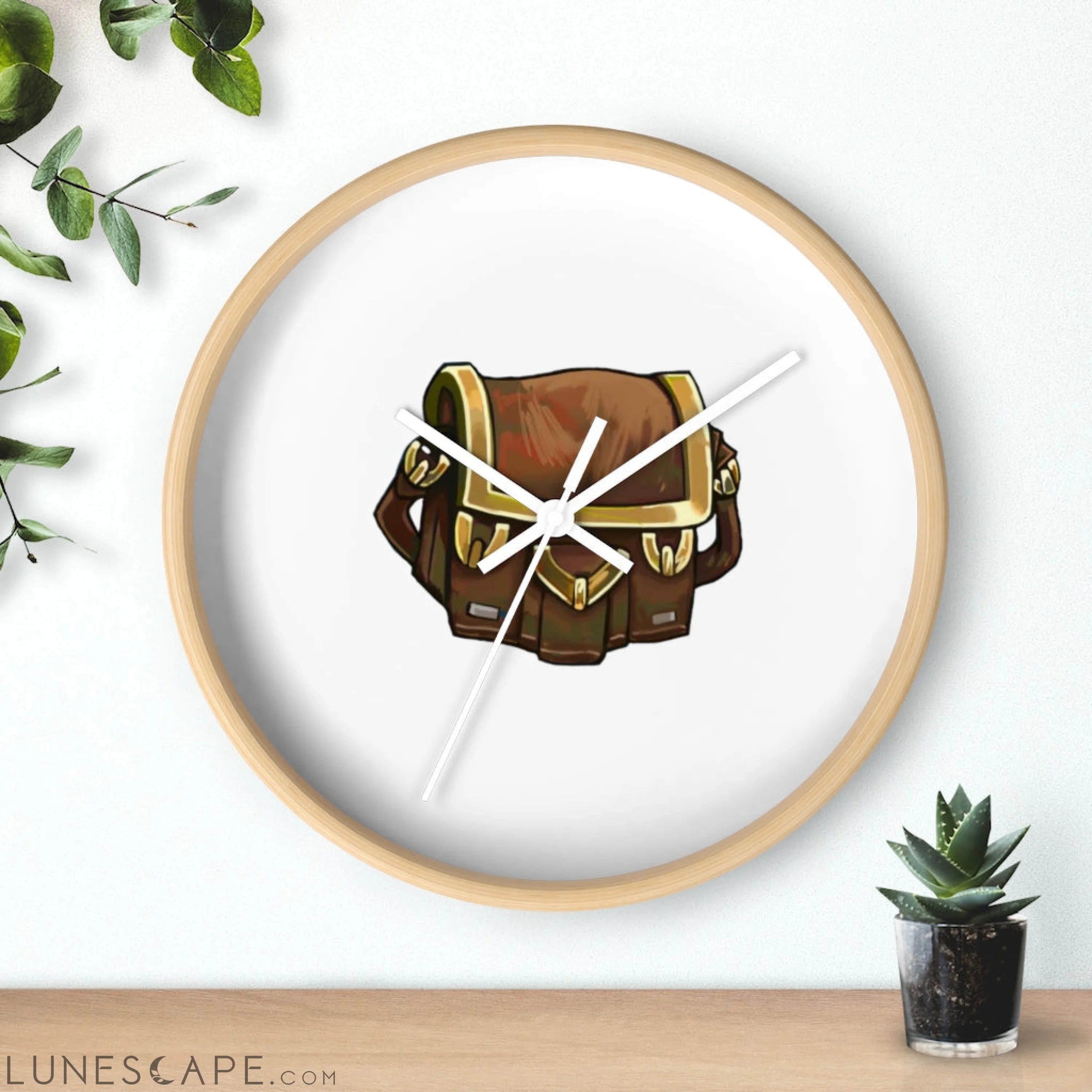 Brown Bag Wall clock LUNESCAPE
