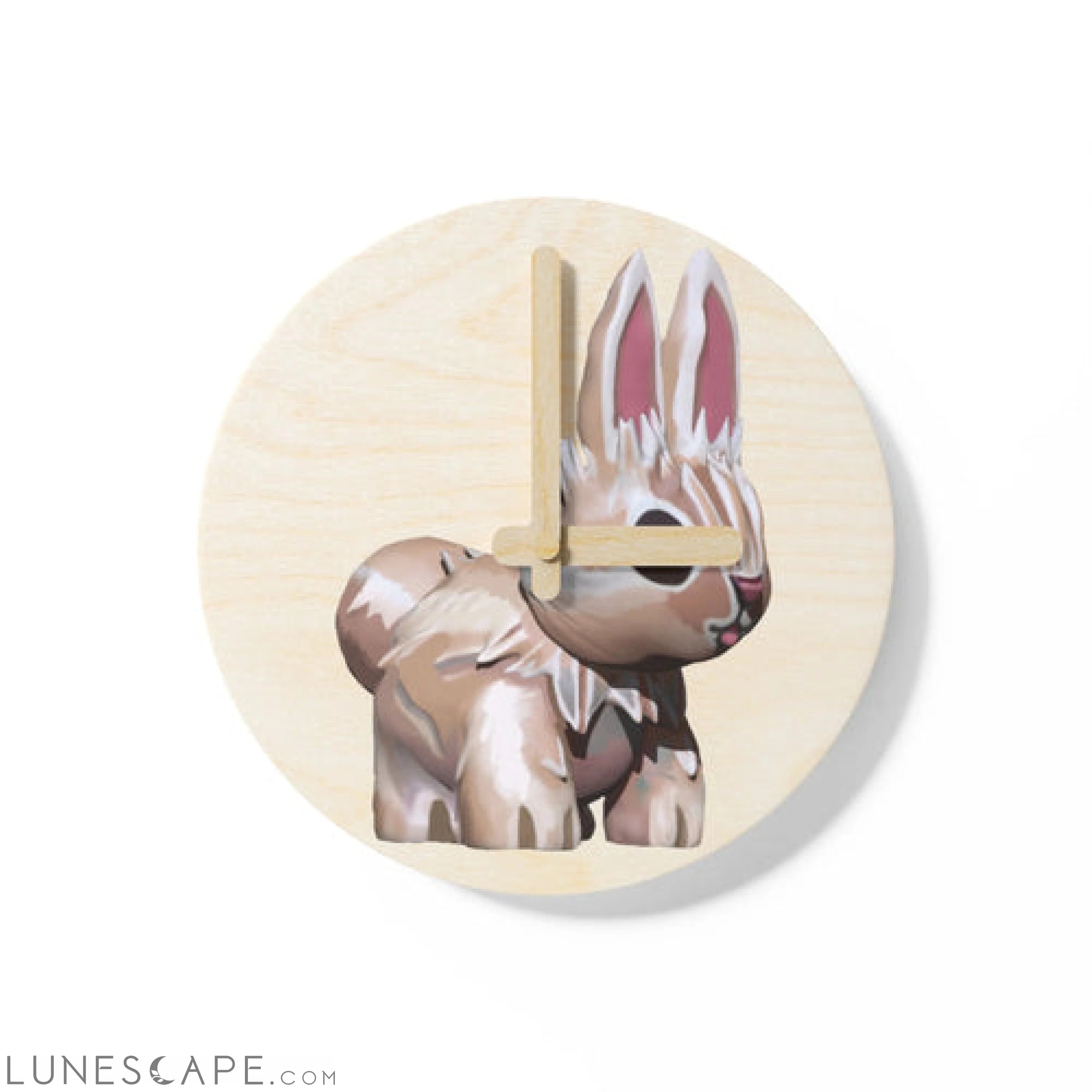 Bunny Wooden Wall Clock LUNESCAPE