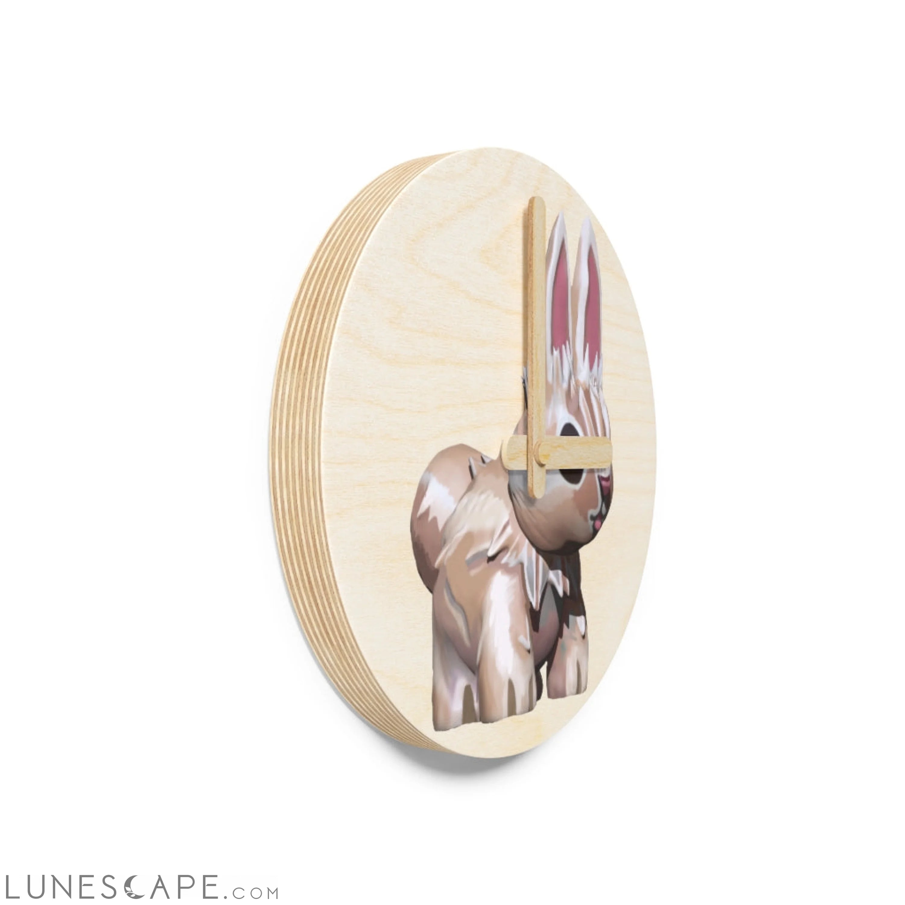 Bunny Wooden Wall Clock LUNESCAPE