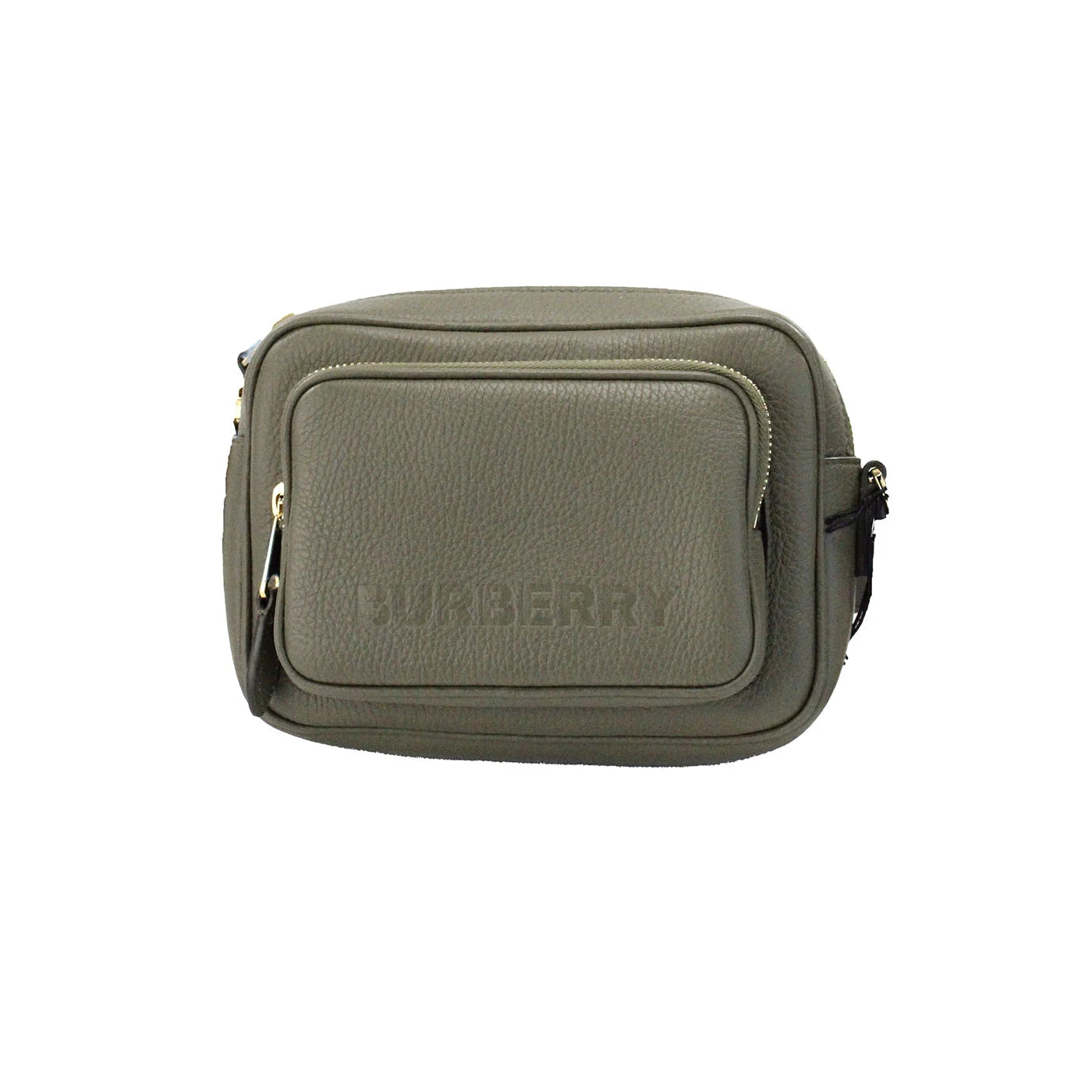 Burberry Small Branded Dark Fern Green Grainy Leather Camera Crossbody Bag LUNESCAPE
