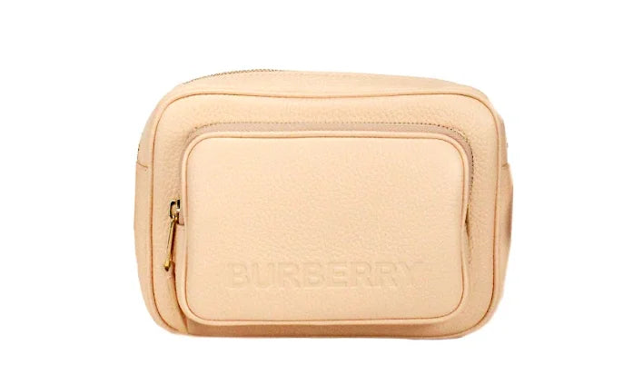 Burberry Small Branded Peach Pink Grainy Leather Camera Crossbody Bag LUNESCAPE