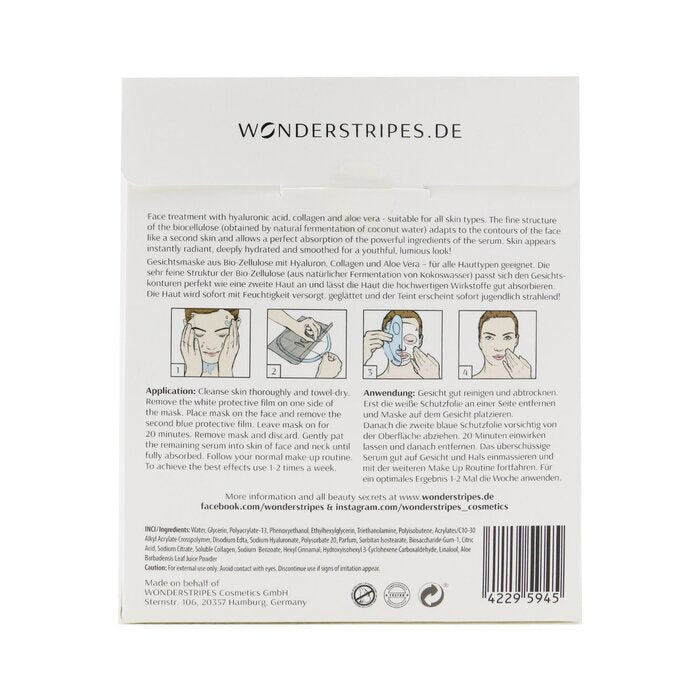 WONDERSTRIPES - Moisturizing Booster Biocellulose Facemask LUNESCAPE