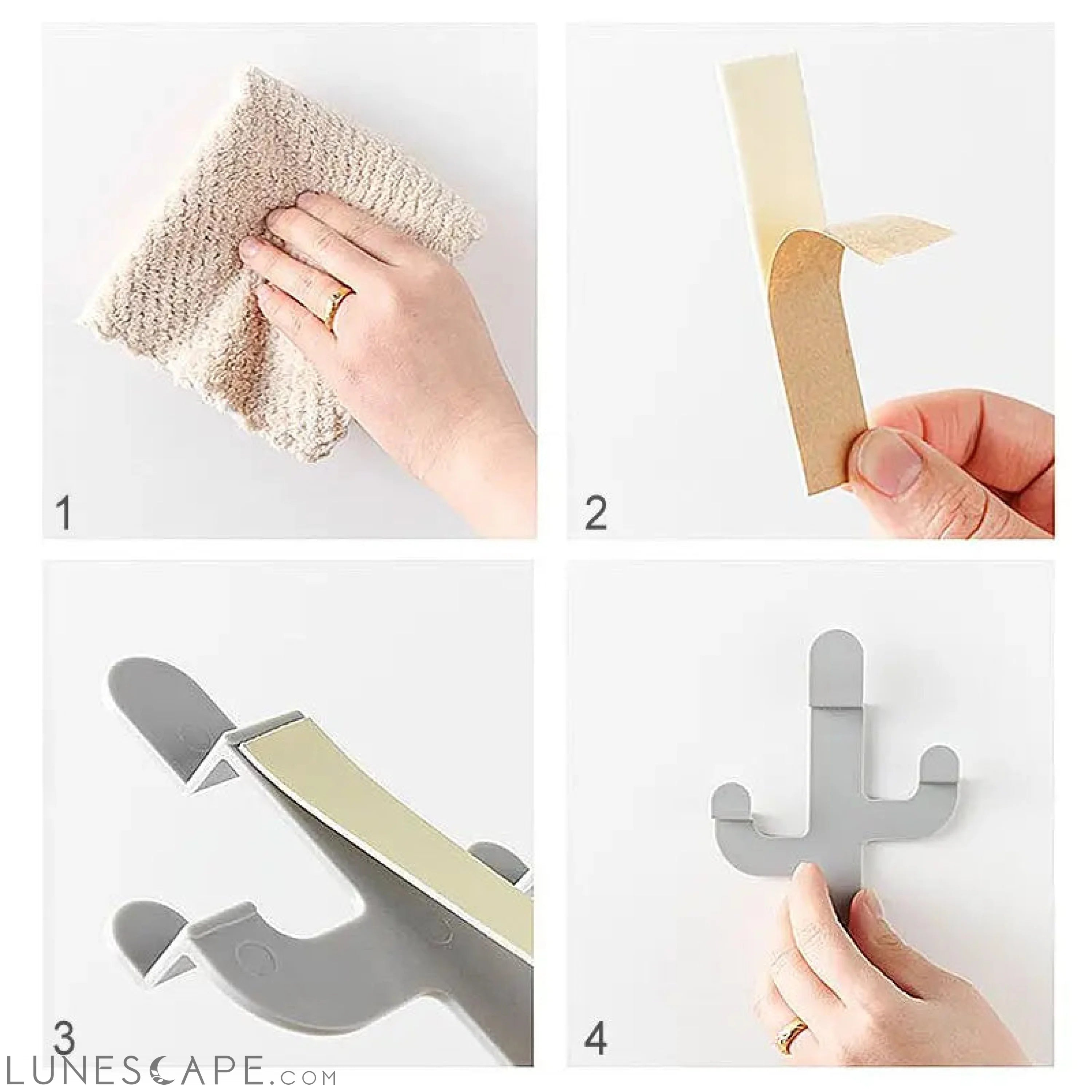 Cactus Adhesive Hangers LUNESCAPE