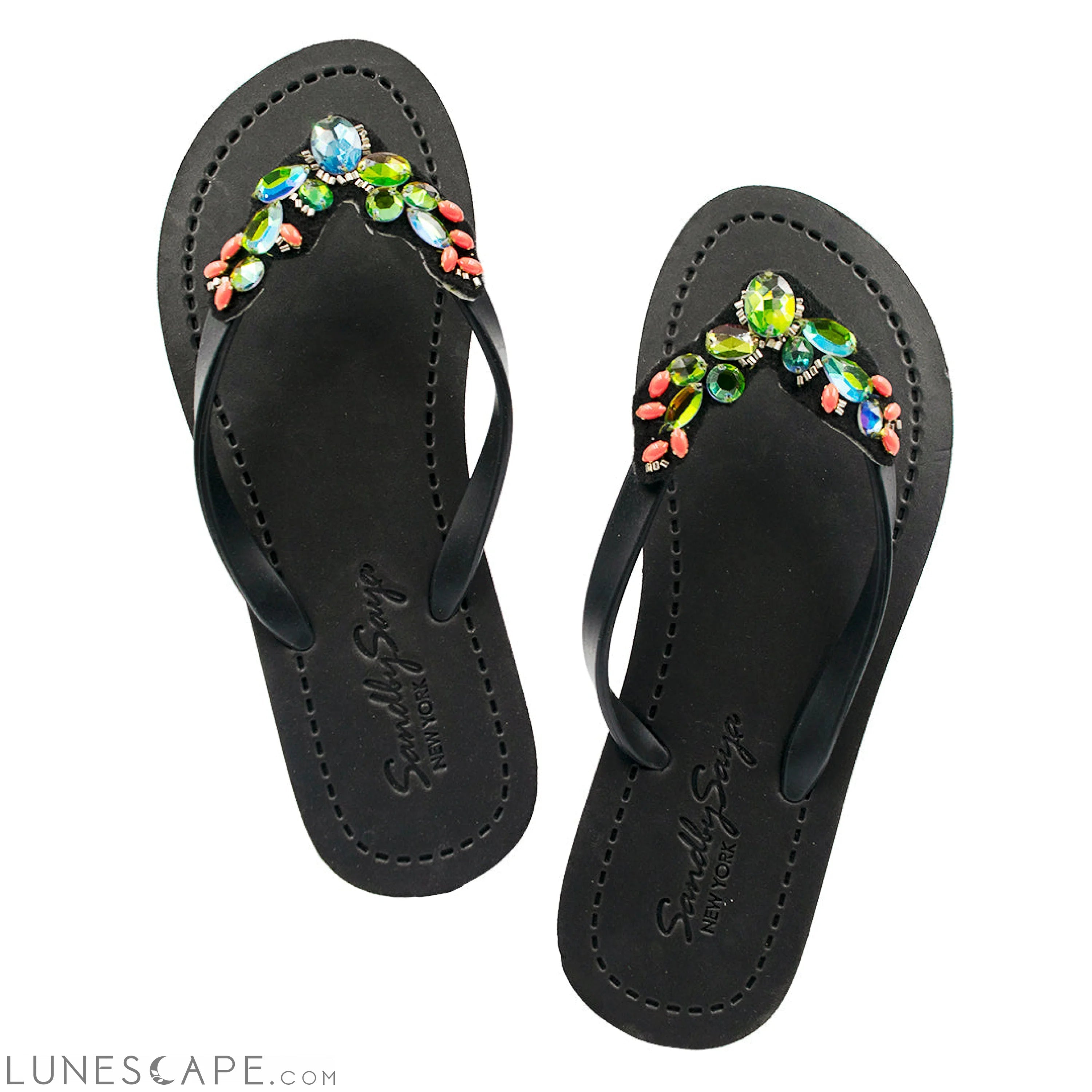 Cactus- Girls Rhine Stone Embellished Flip Flops Sandals LUNESCAPE