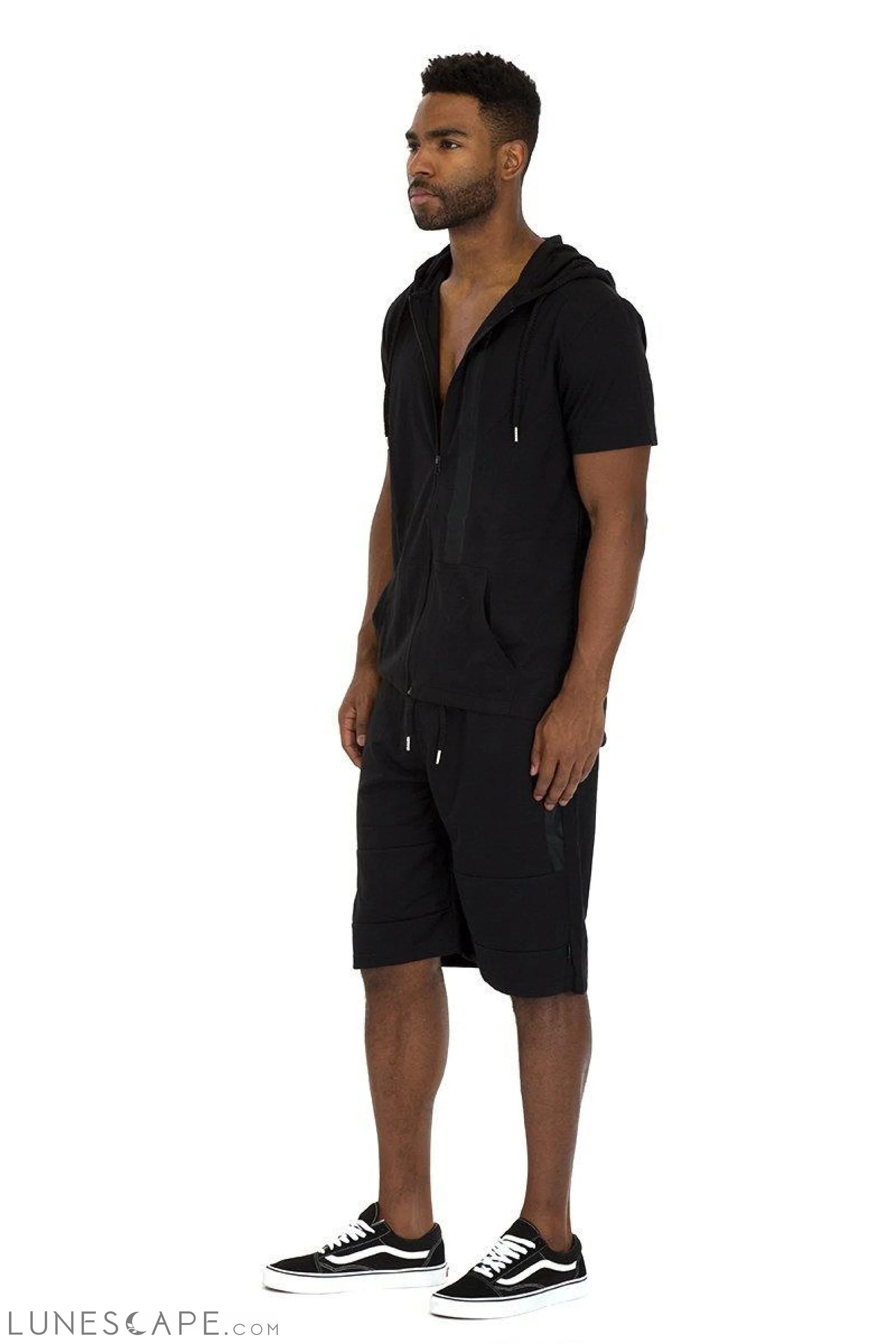 CAGE SHORT ATHLETIC SET- BLACK LUNESCAPE