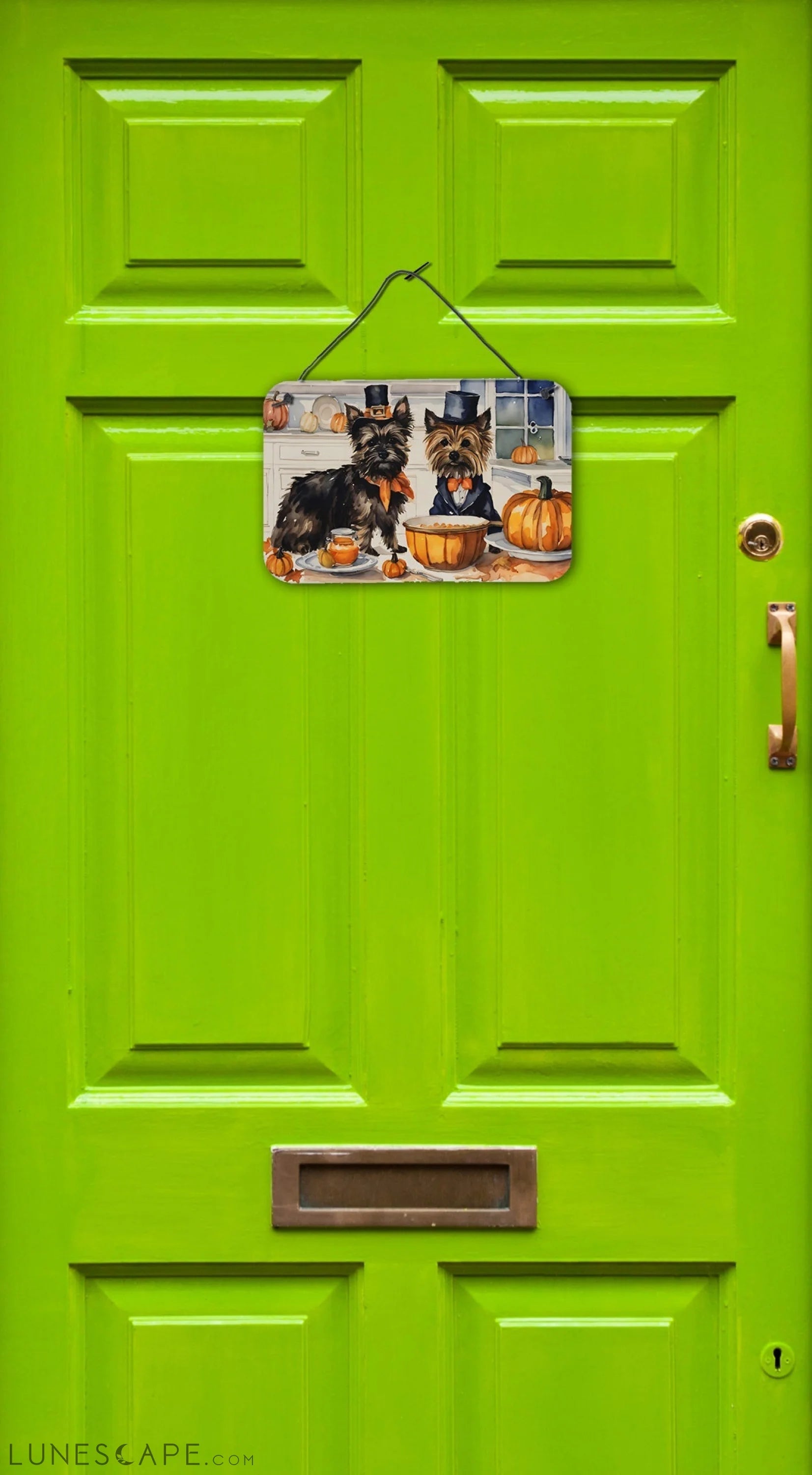 Cairn Terrier Fall Thanksgiving Kitchen Pumpkins Wall or Door Hanging Prints LUNESCAPE