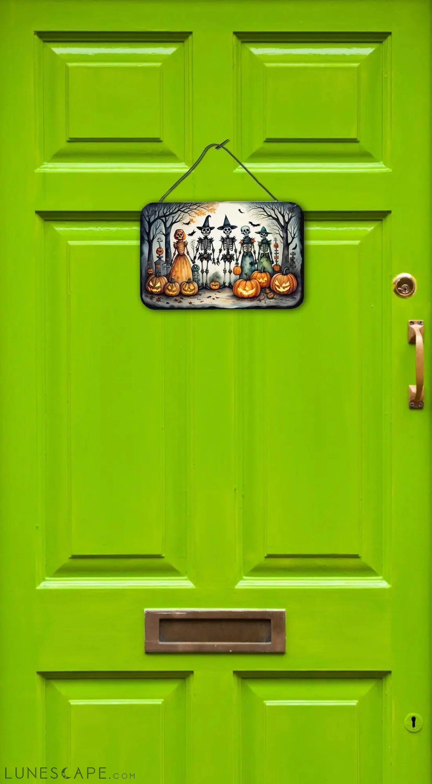 Calacas Skeletons Spooky Halloween Wall or Door Hanging Prints LUNESCAPE