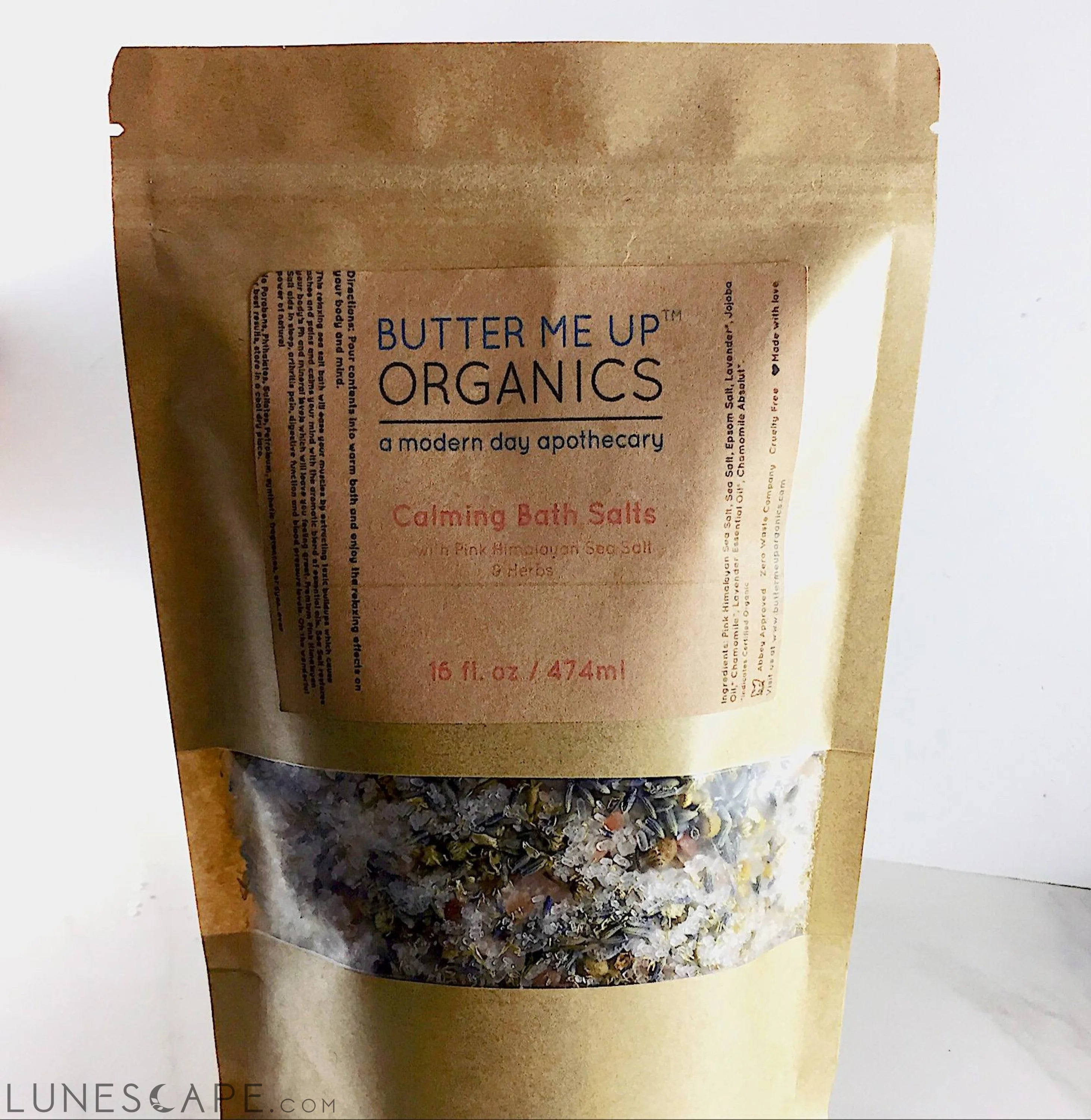 Calming Bath Salts / Detox / Relaxation / Lavender & Chamomile LUNESCAPE