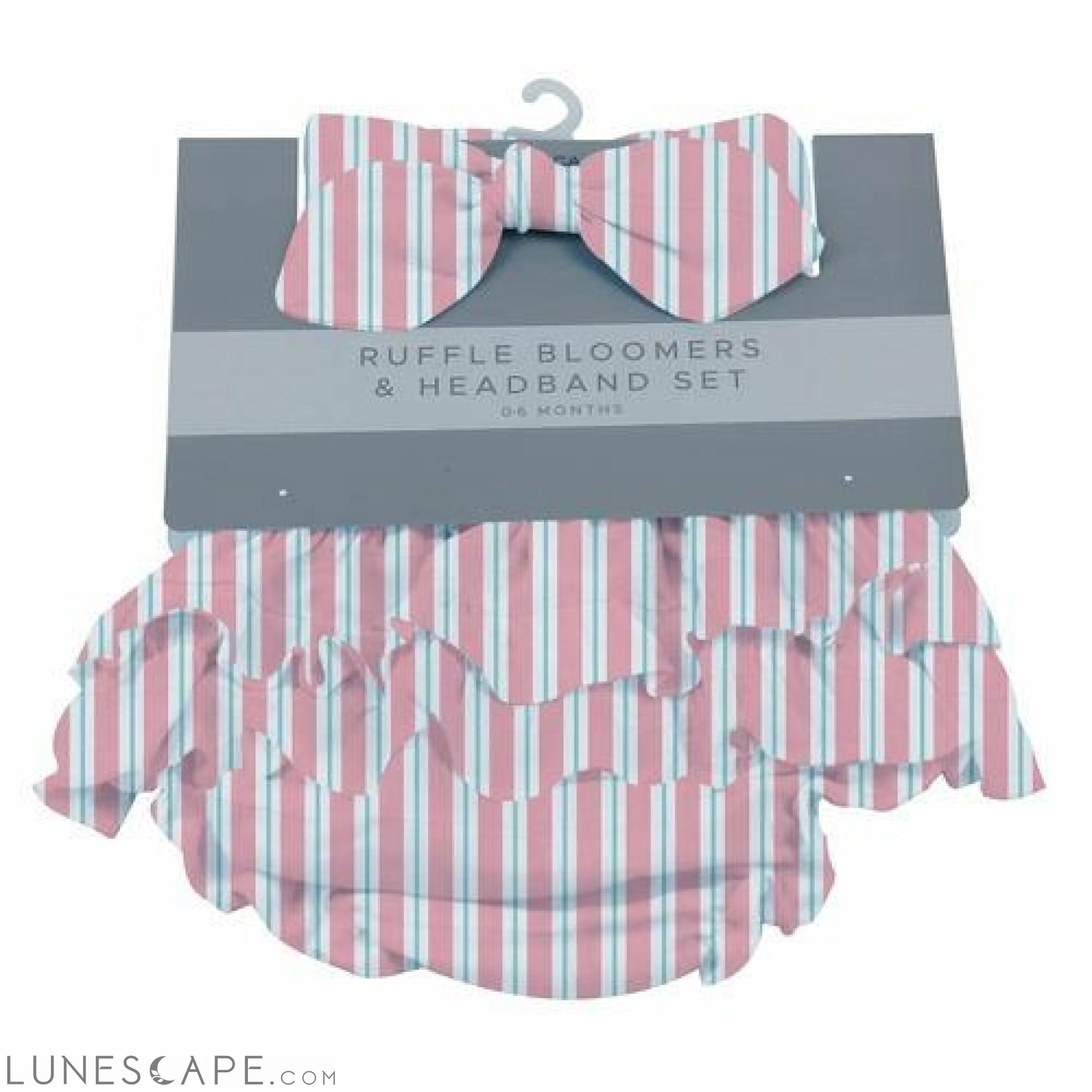 Candy Stripe Ruffle Bloomers and Headband Set LUNESCAPE