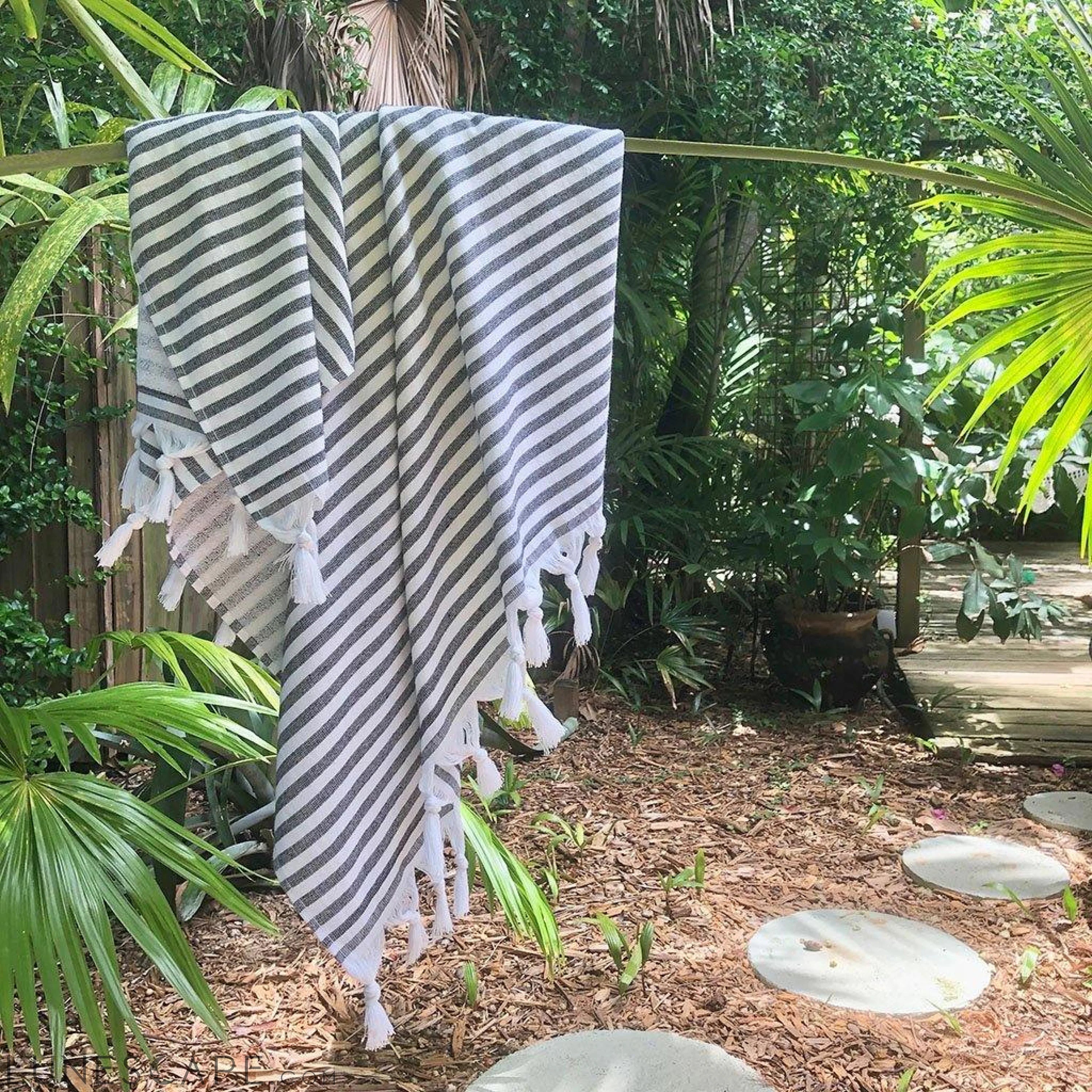 Candy Stripe Terry Turkish Towel LUNESCAPE