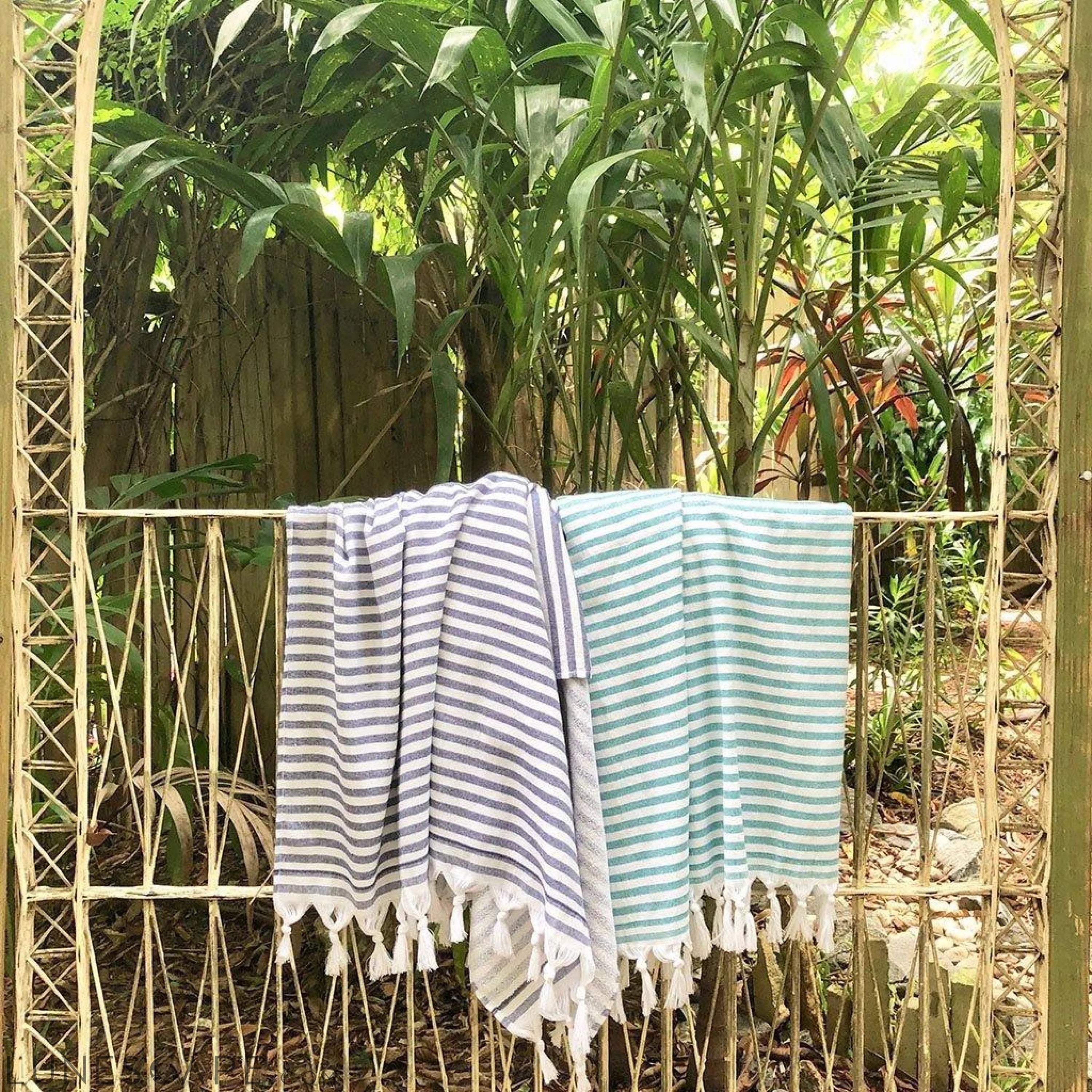 Candy Stripe Terry Turkish Towel LUNESCAPE